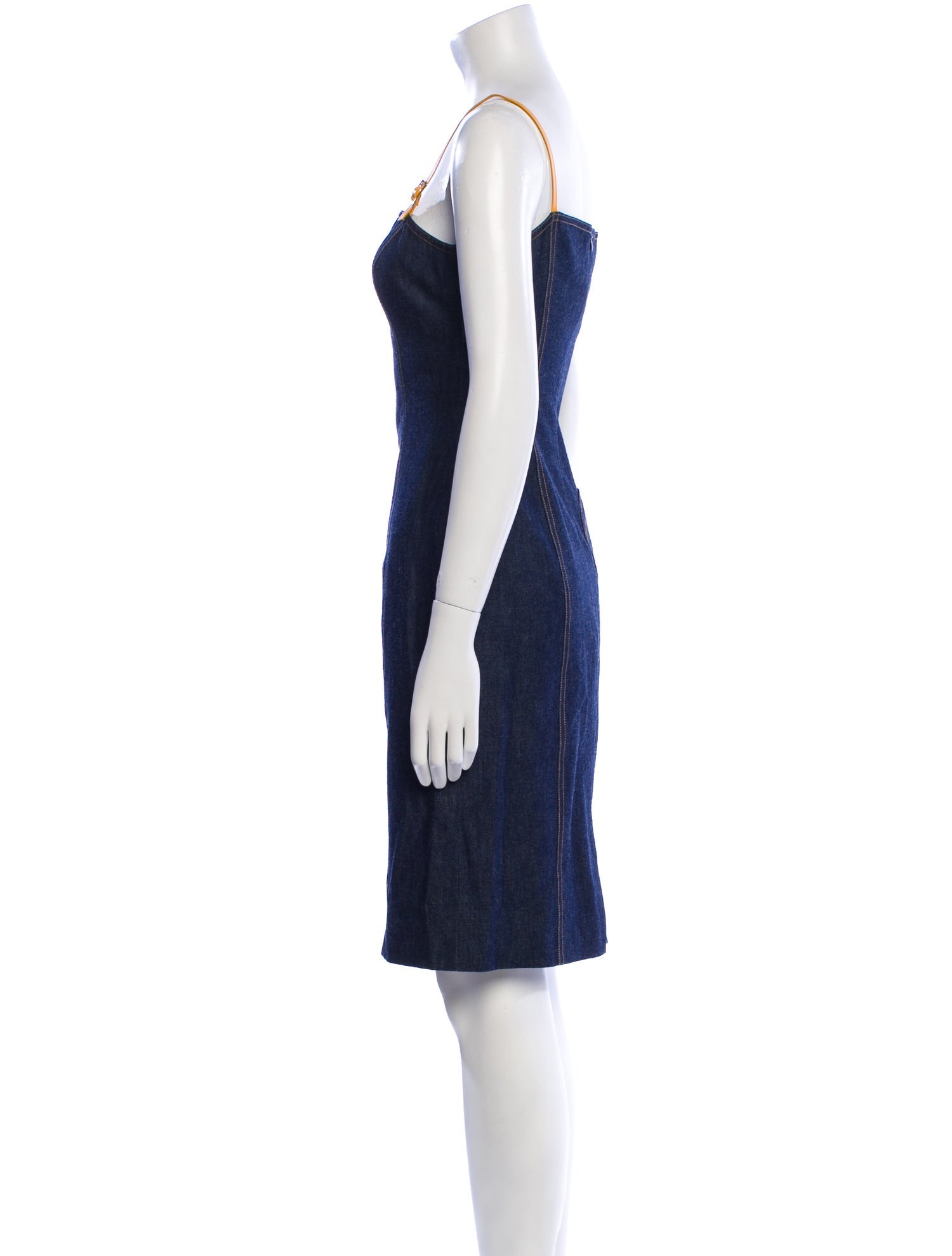 Escada Square Neckline Knee-Length Dress w/ Tags