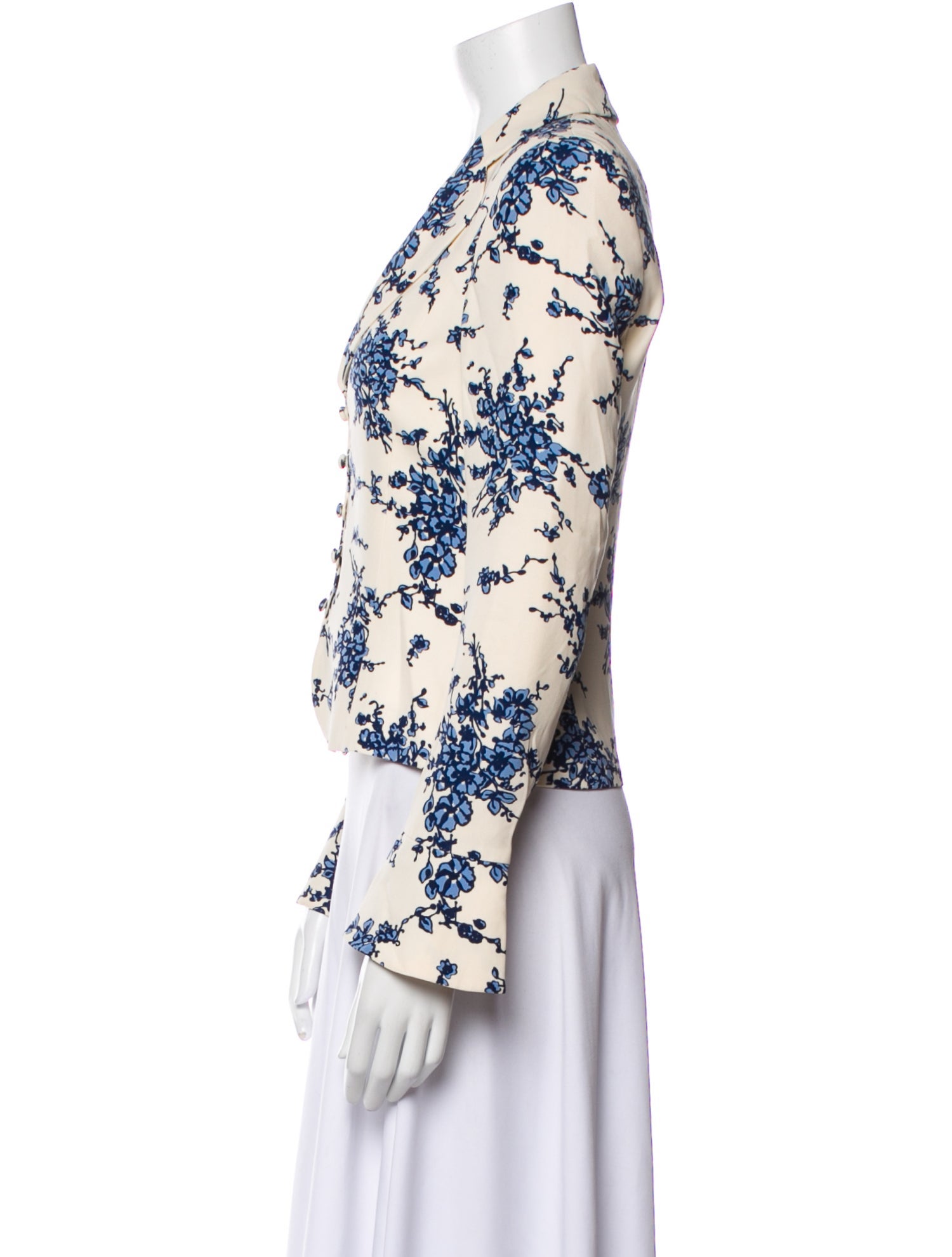 Escada Silk Floral Print Blazer