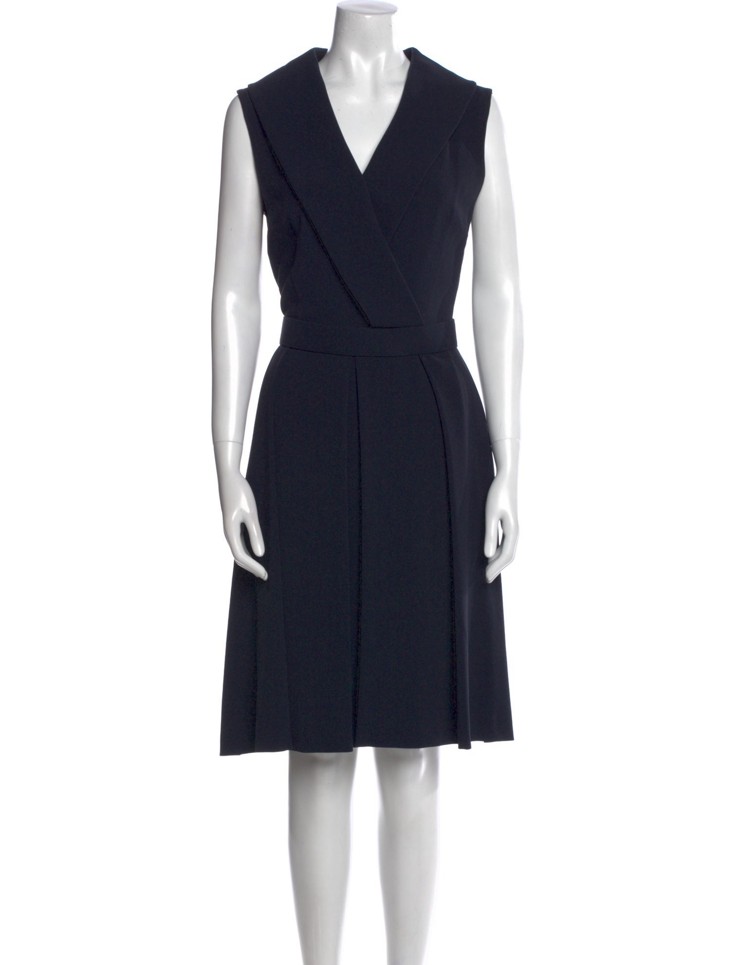 Escada V-Neck Midi Length Dress