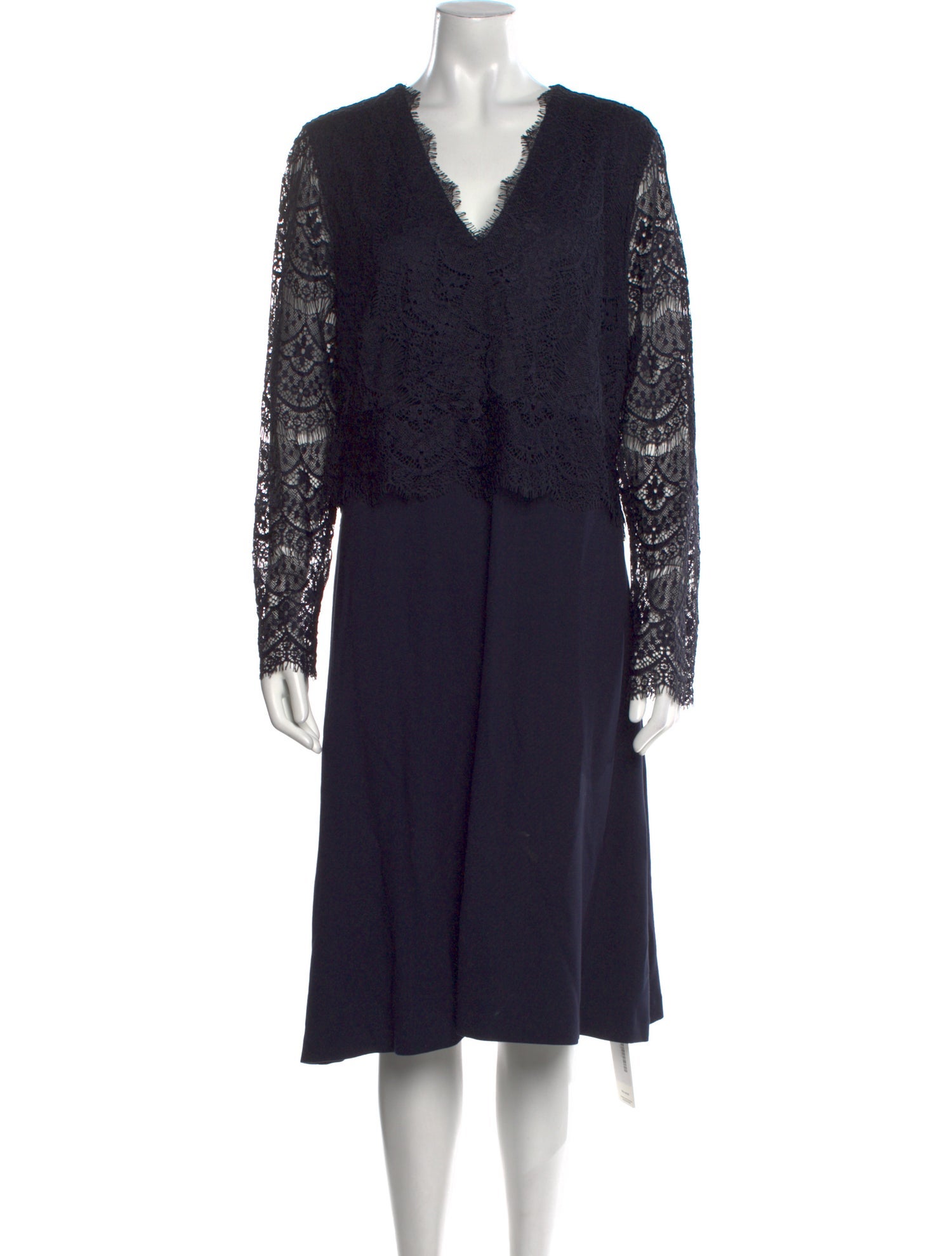 Escada V-Neck Midi Length Dress