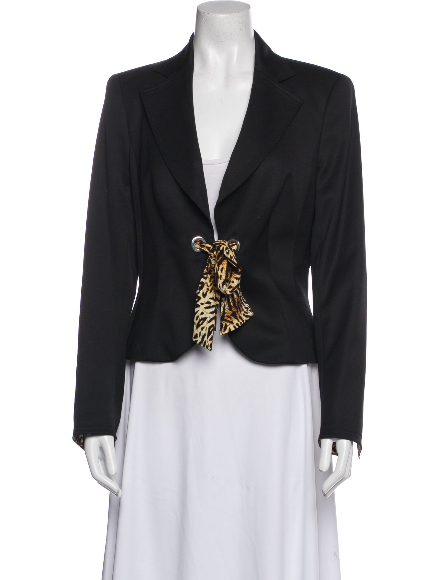 Escada Virgin Wool Printed Evening Jacket