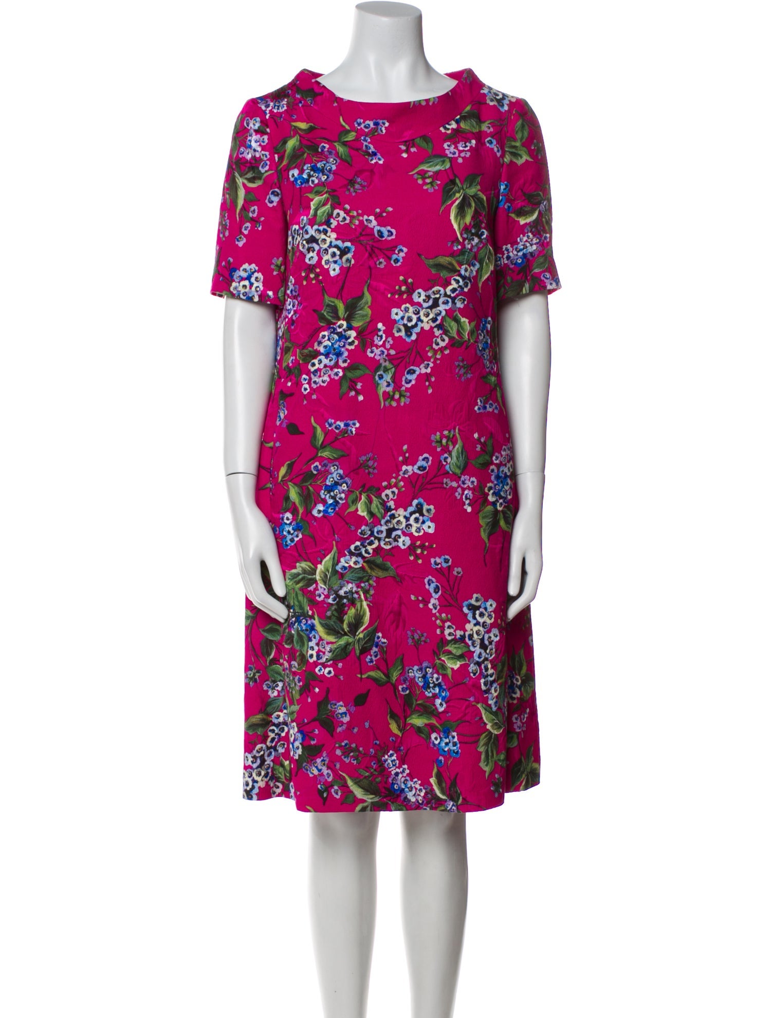 Escada Floral Print Knee-Length Dress