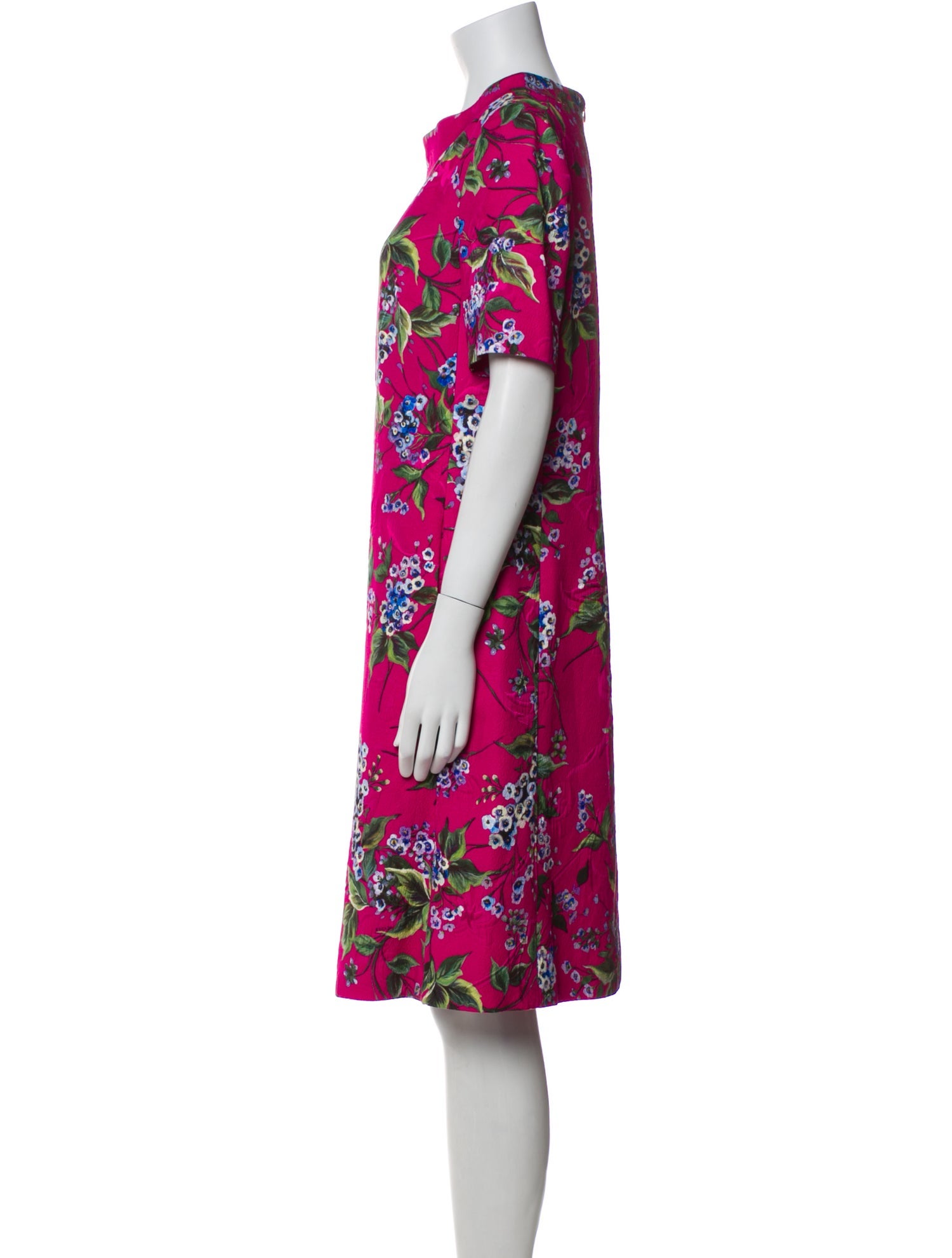 Escada Floral Print Knee-Length Dress