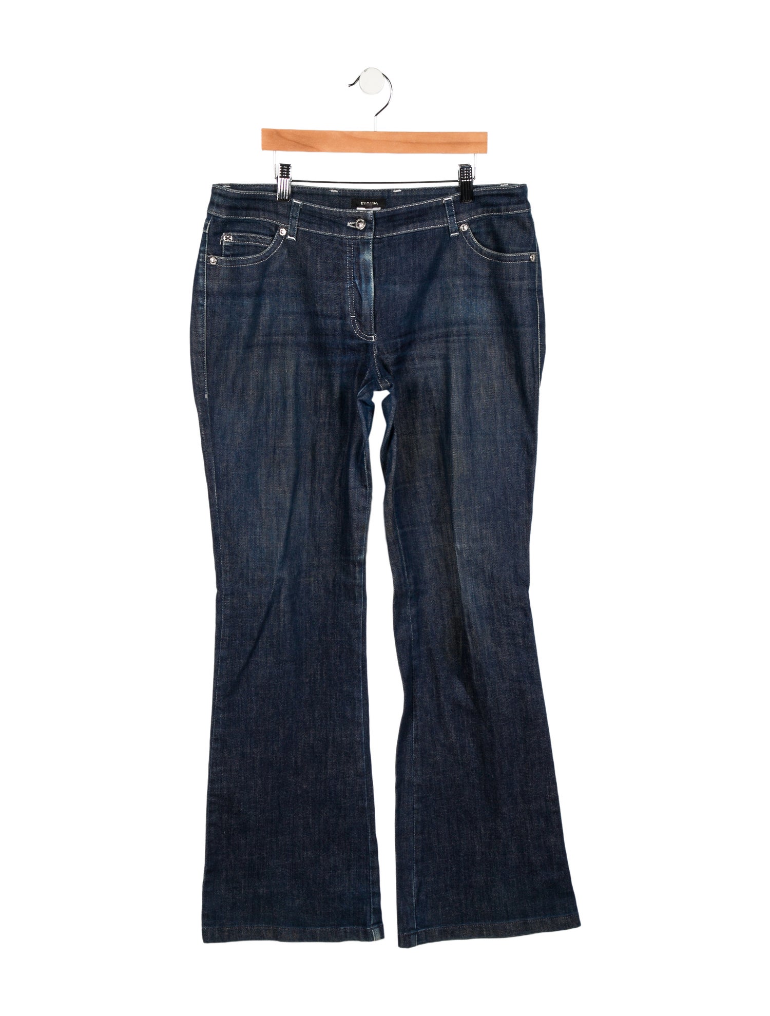 Escada Mid-Rise Wide Leg Jeans