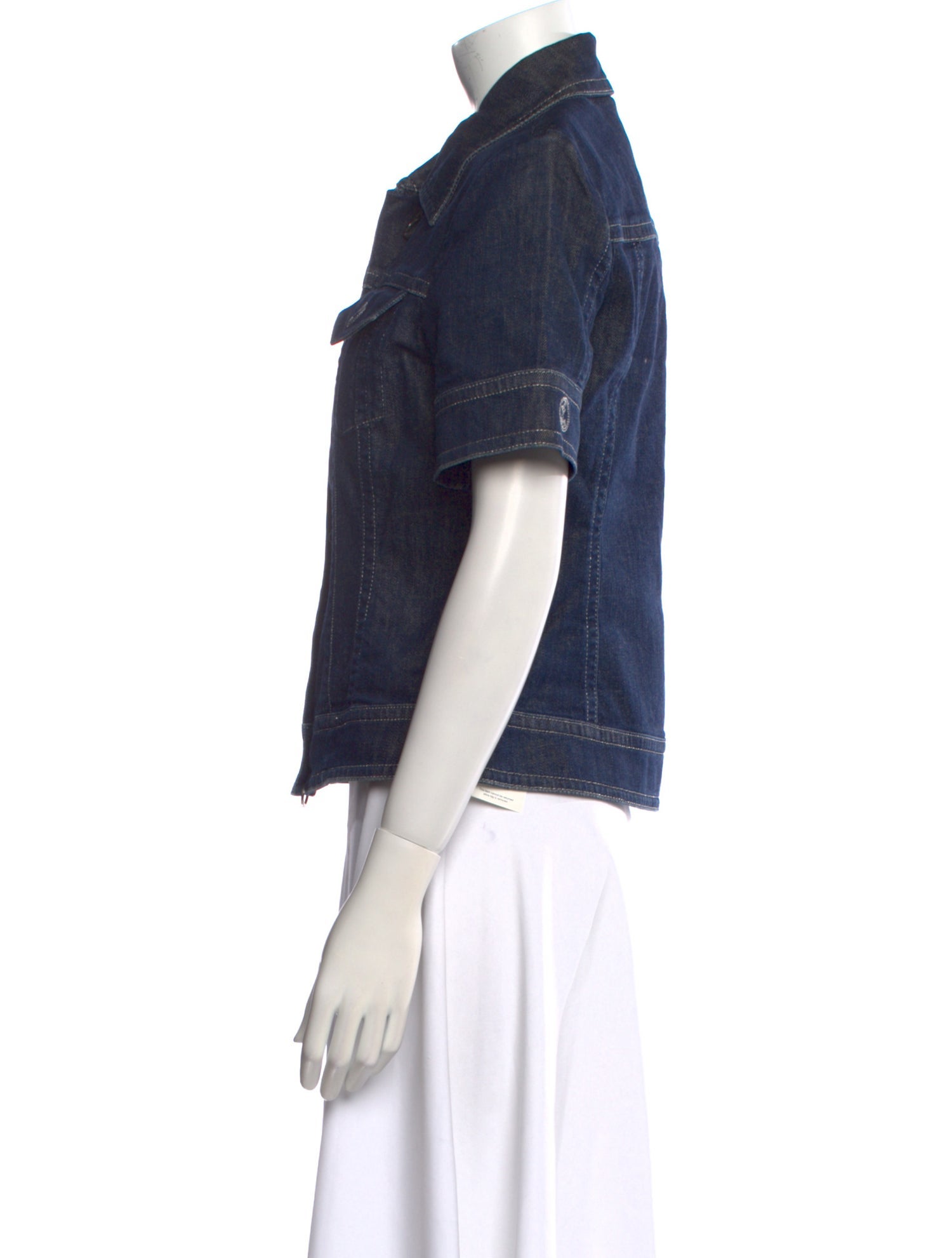 Escada Short Sleeve Button-Up Top