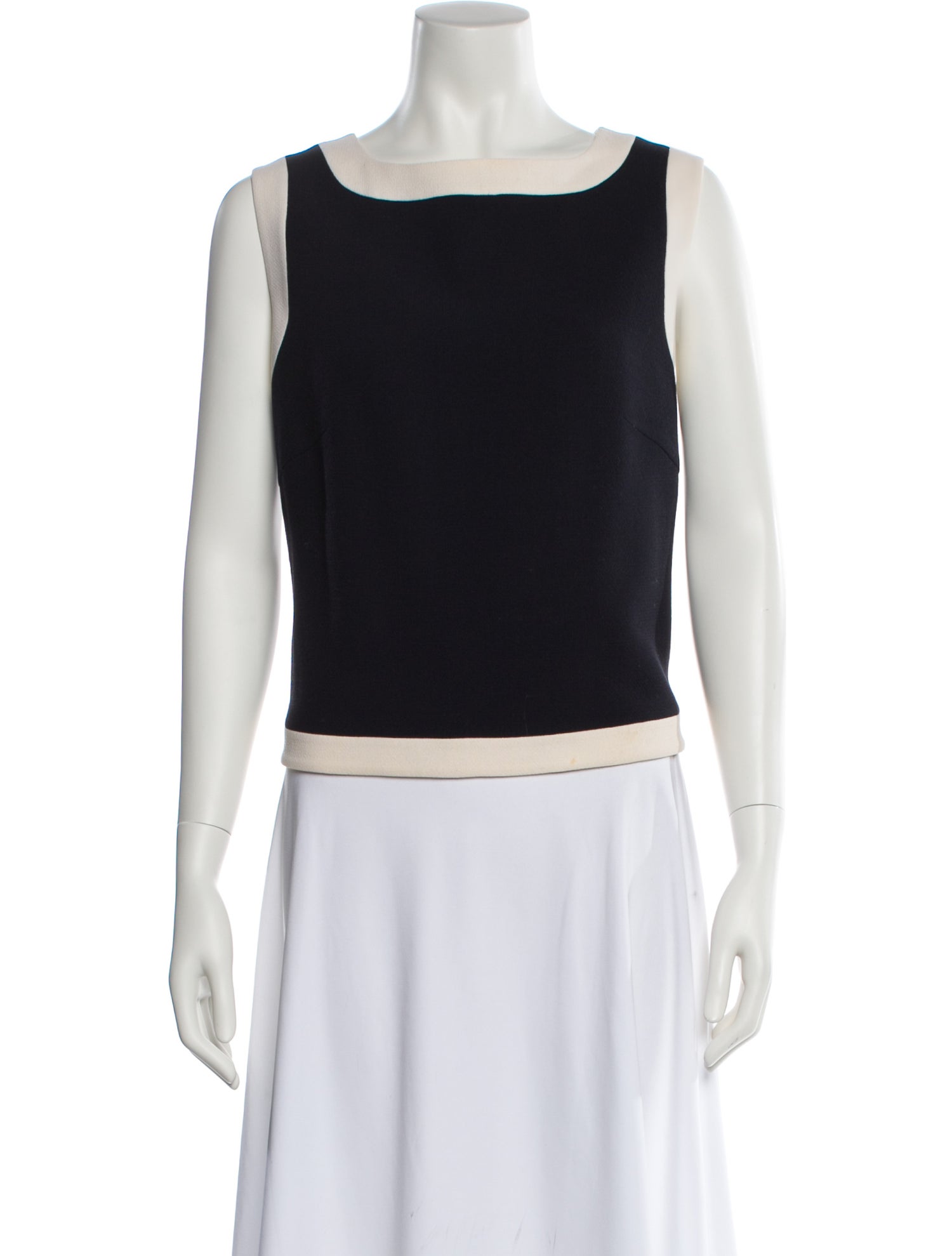Escada Wool Bateau Neckline Top