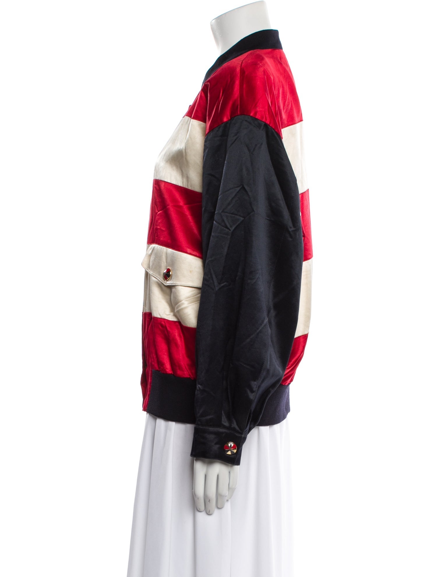 Escada Wool Striped Bomber Jacket