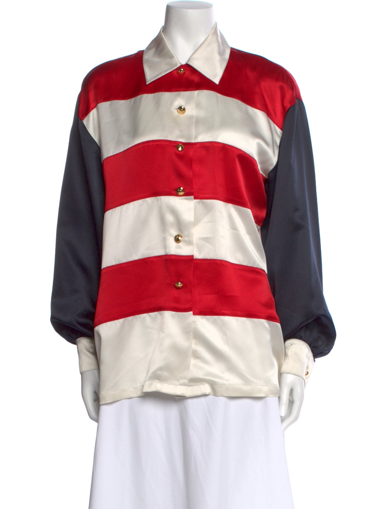 Escada Silk Striped Polo