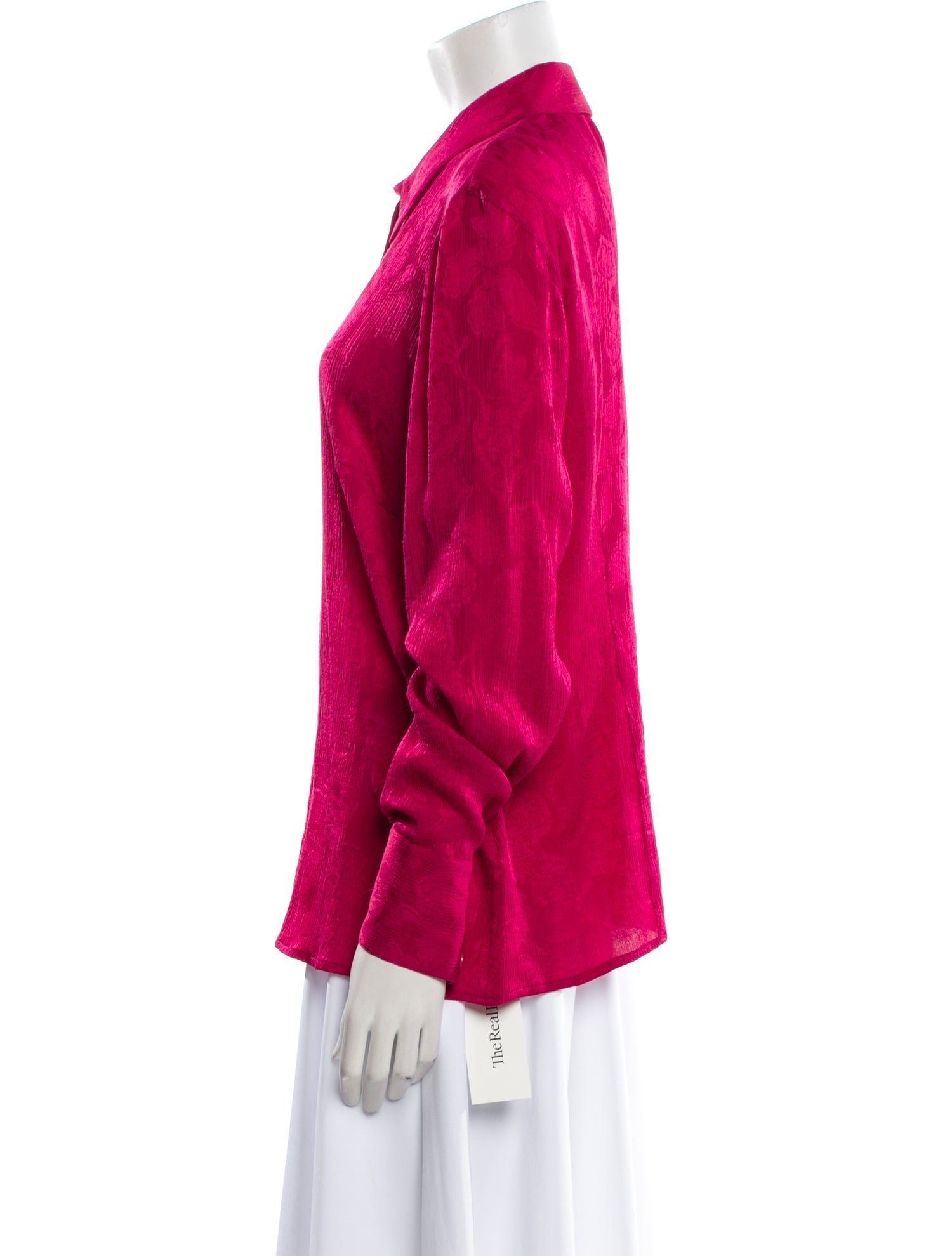 Escada Silk Long Sleeve Button-Up Top