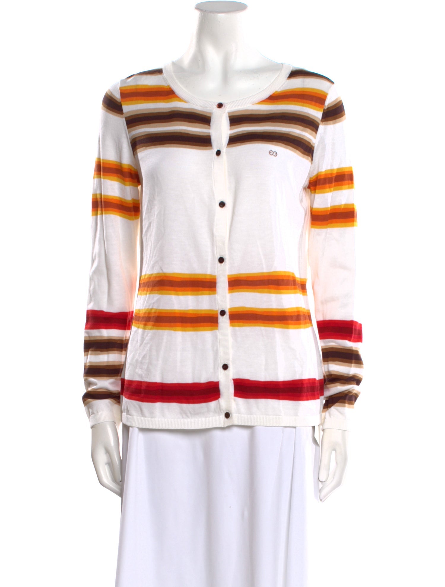 Escada Striped Scoop Neck Sweater