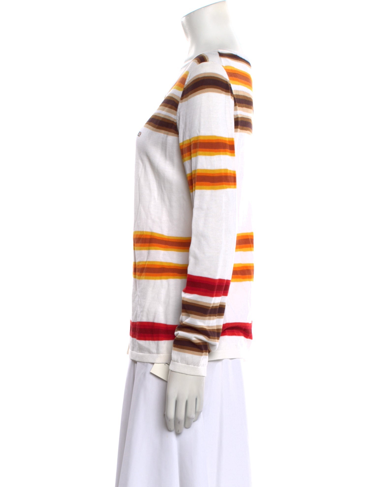 Escada Striped Scoop Neck Sweater