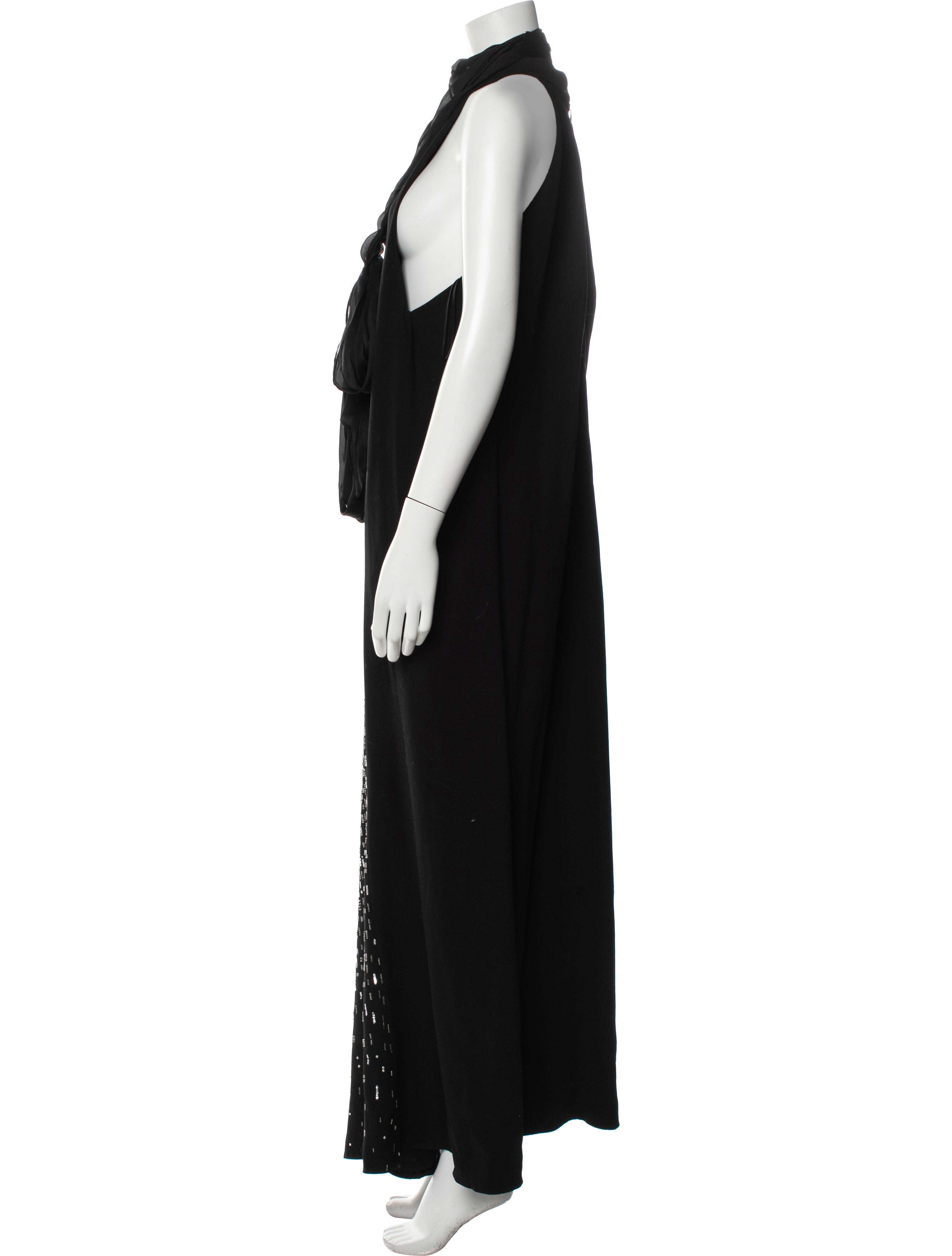 Escada Mock Neck Long Dress