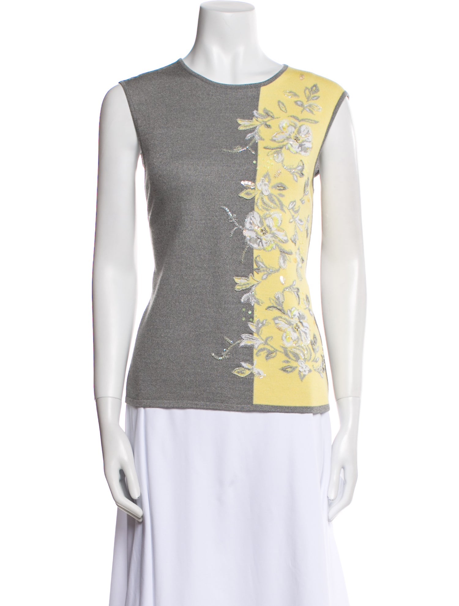 Escada Graphic Print Crew Neck Top w/ Tags
