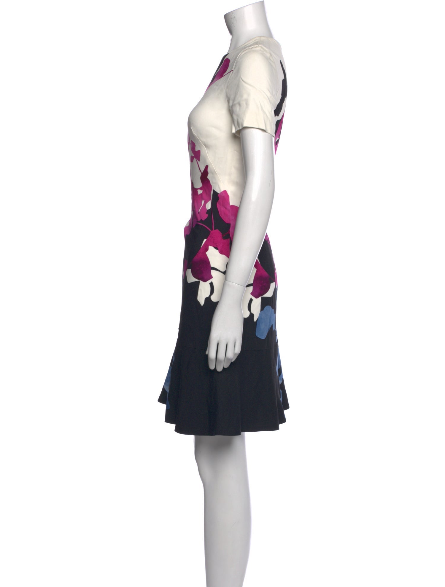 Escada Floral Print Knee-Length Dress