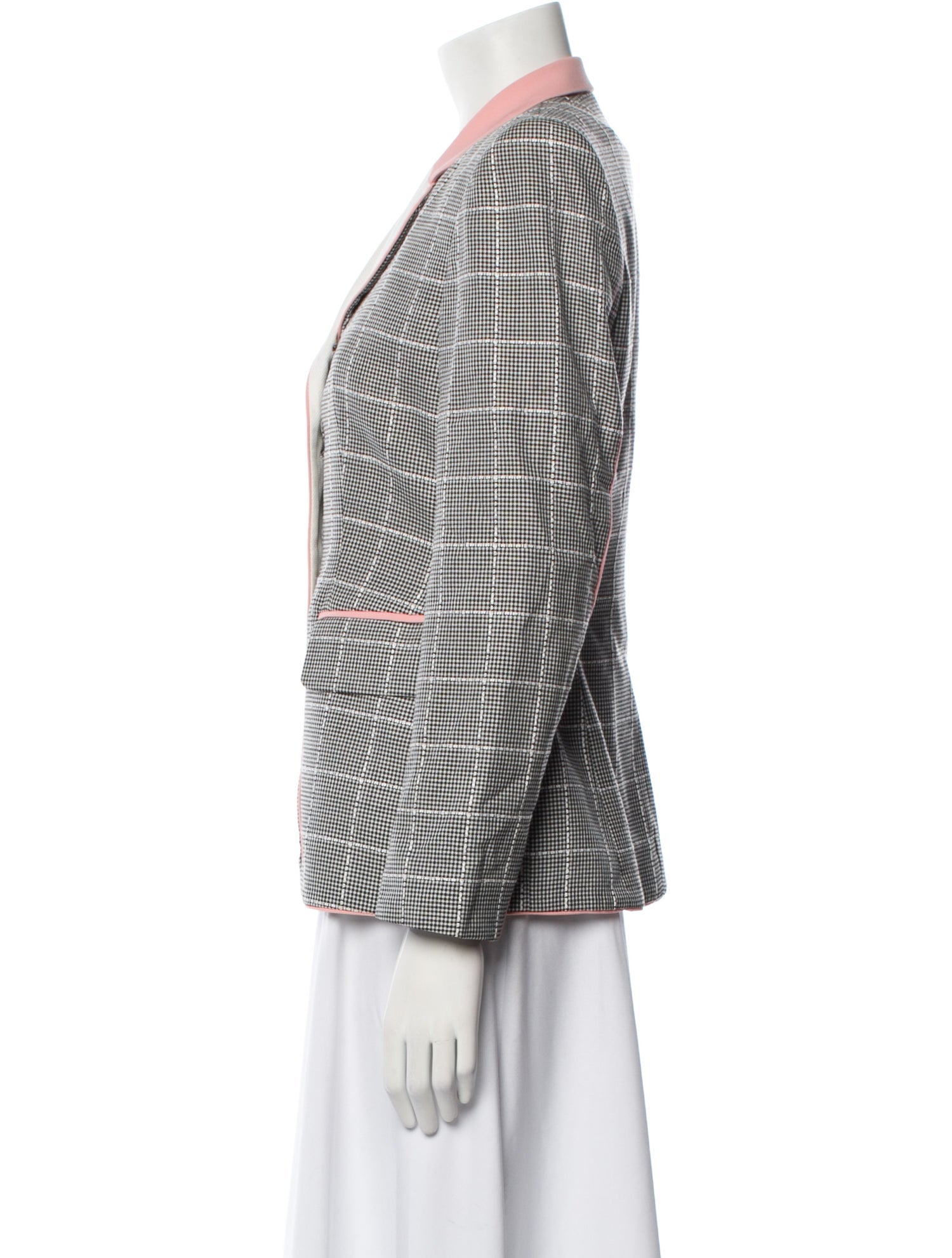 Escada Plaid Print Blazer