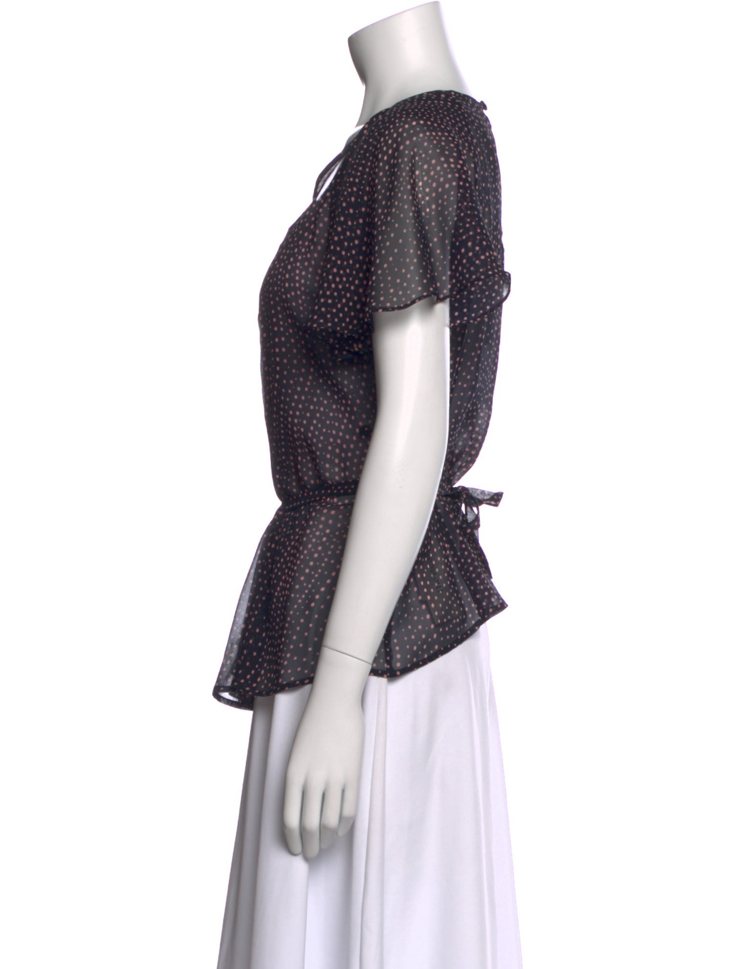 Escada Silk Polka Dot Print Blouse