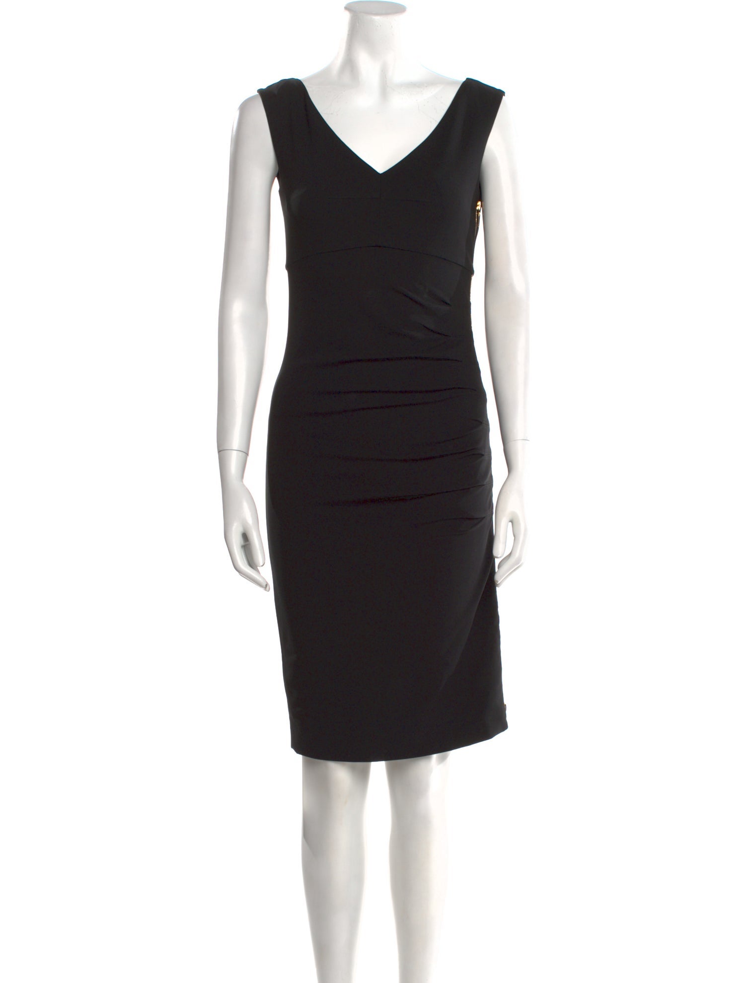 Escada V-Neck Knee-Length Dress