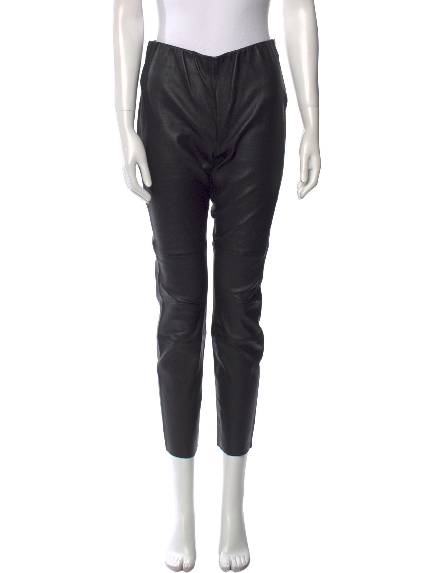 Escada Lamb Leather Skinny Leg Pants