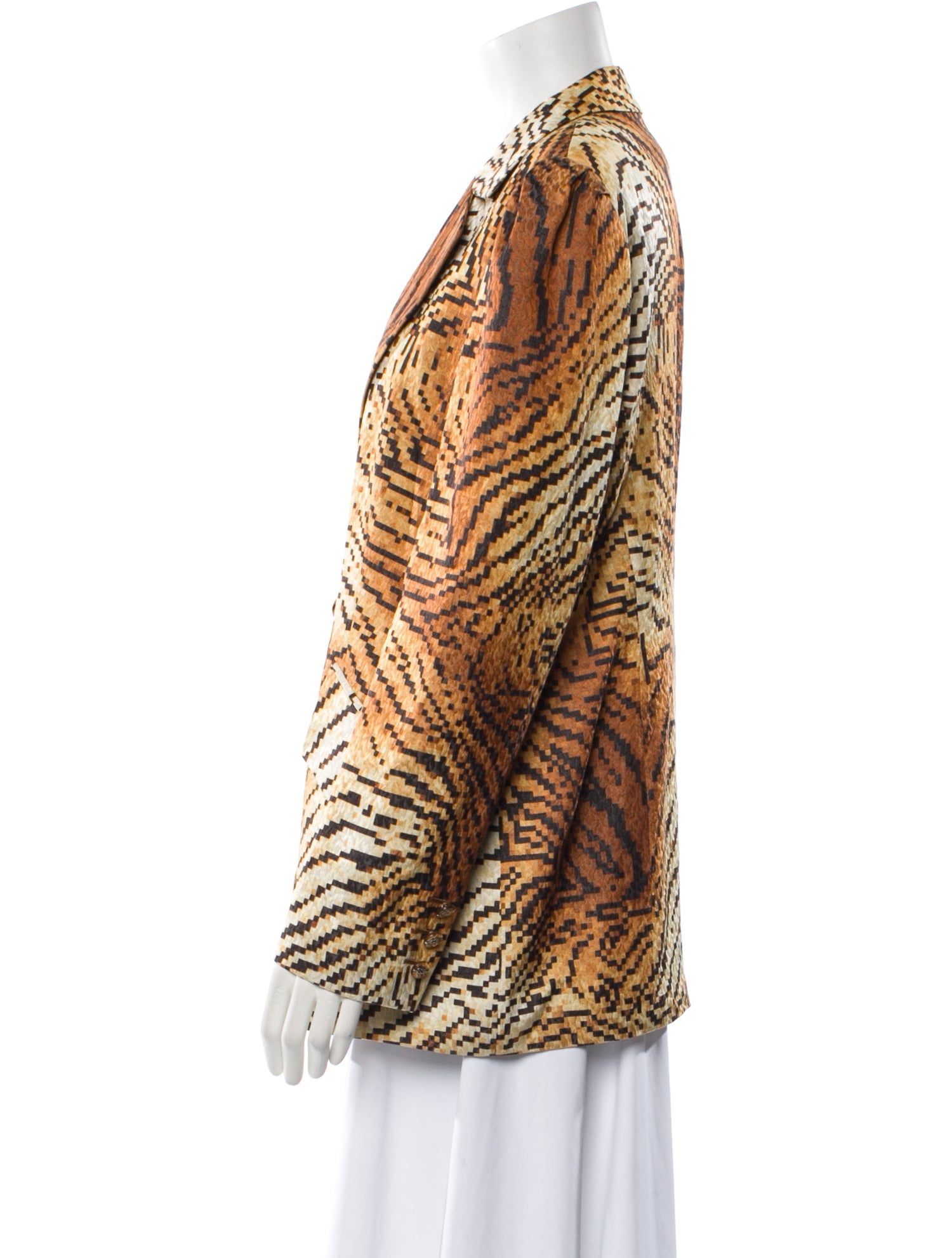 Escada Silk Animal Print Blazer