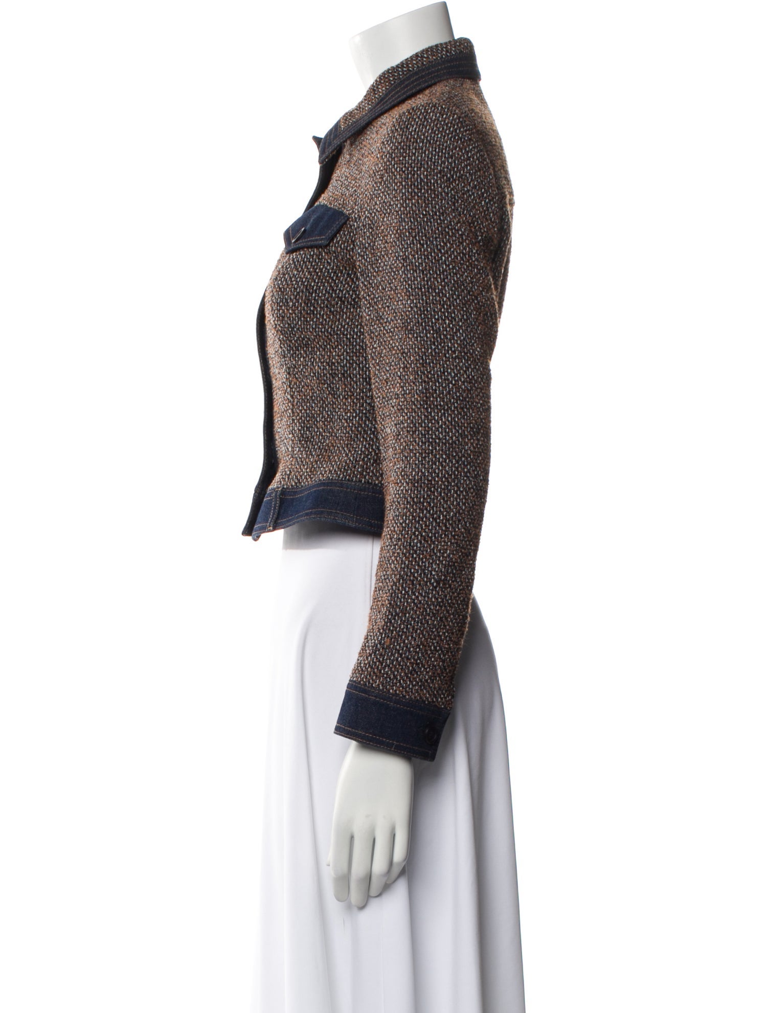 Escada Virgin Wool Tweed Pattern Evening Jacket