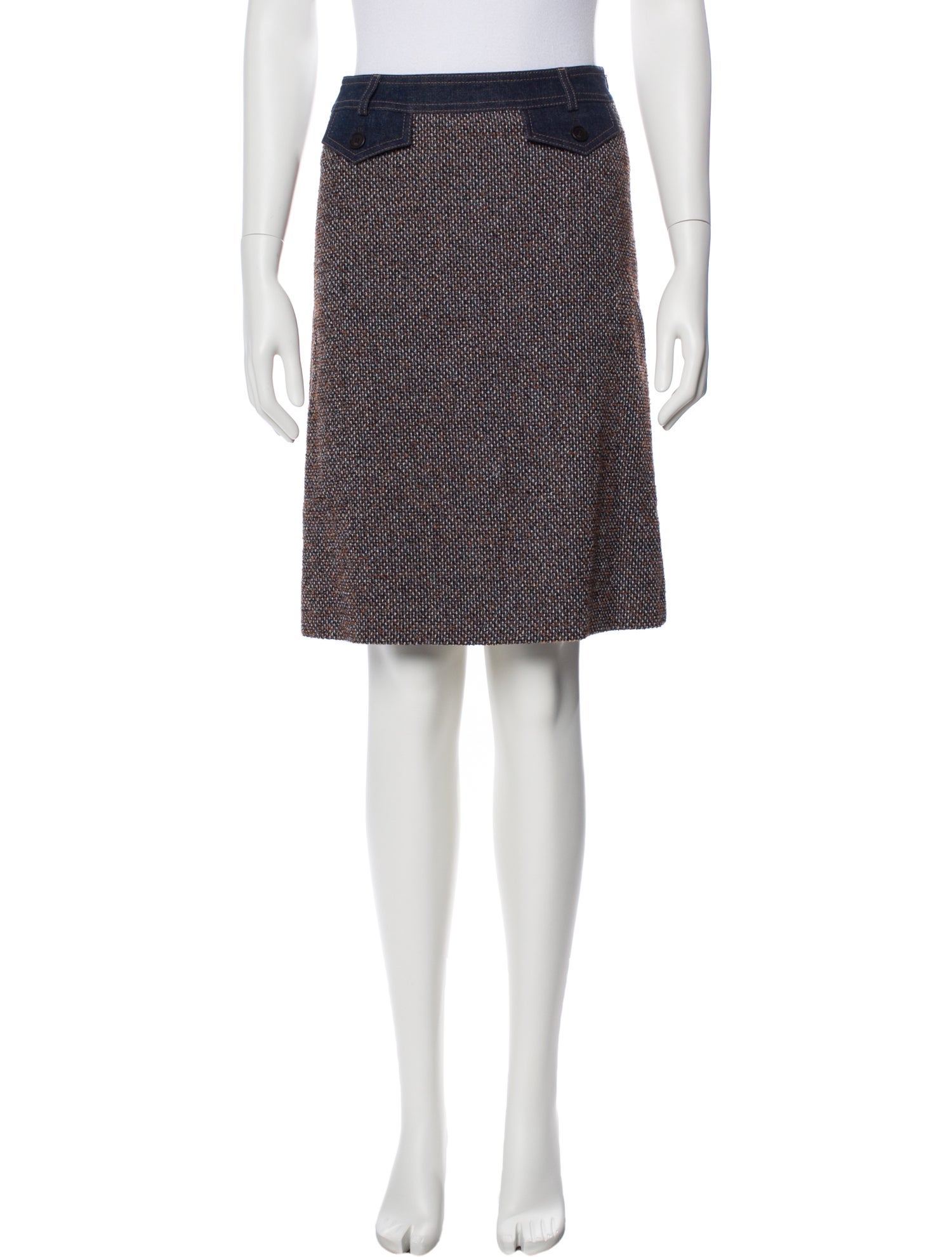 Escada Virgin Wool Knee-Length Skirt