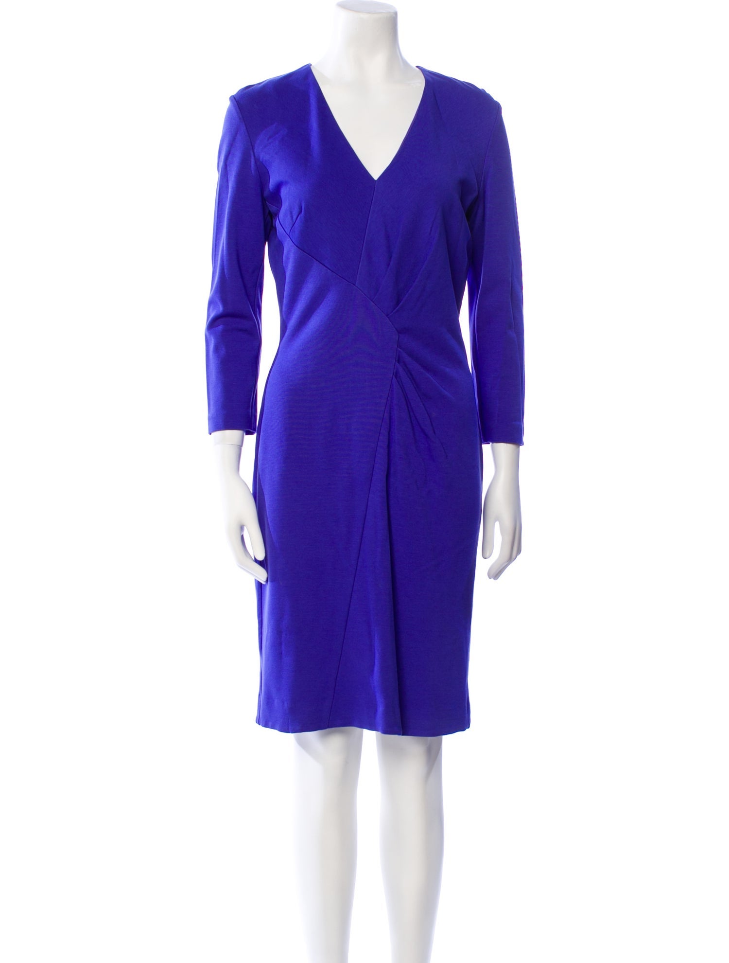 Escada V-Neck Knee-Length Dress