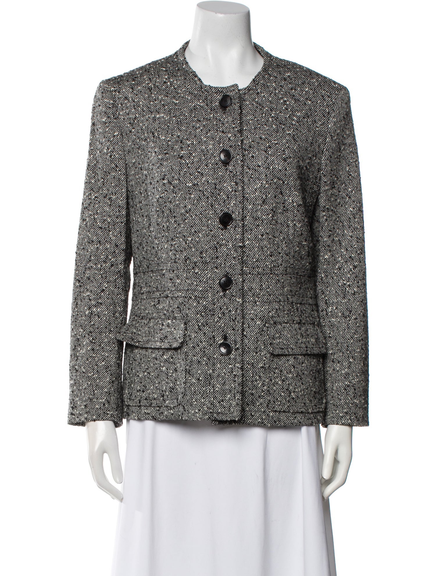 Escada Virgin Wool Printed Jacket