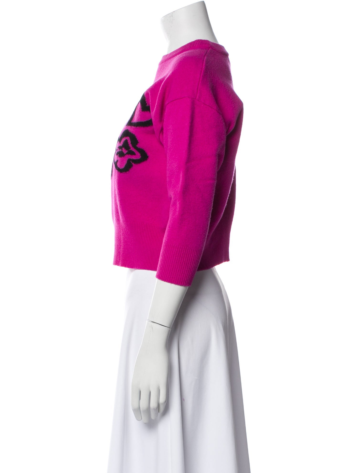 Escada Graphic Print Mock Neck Sweater