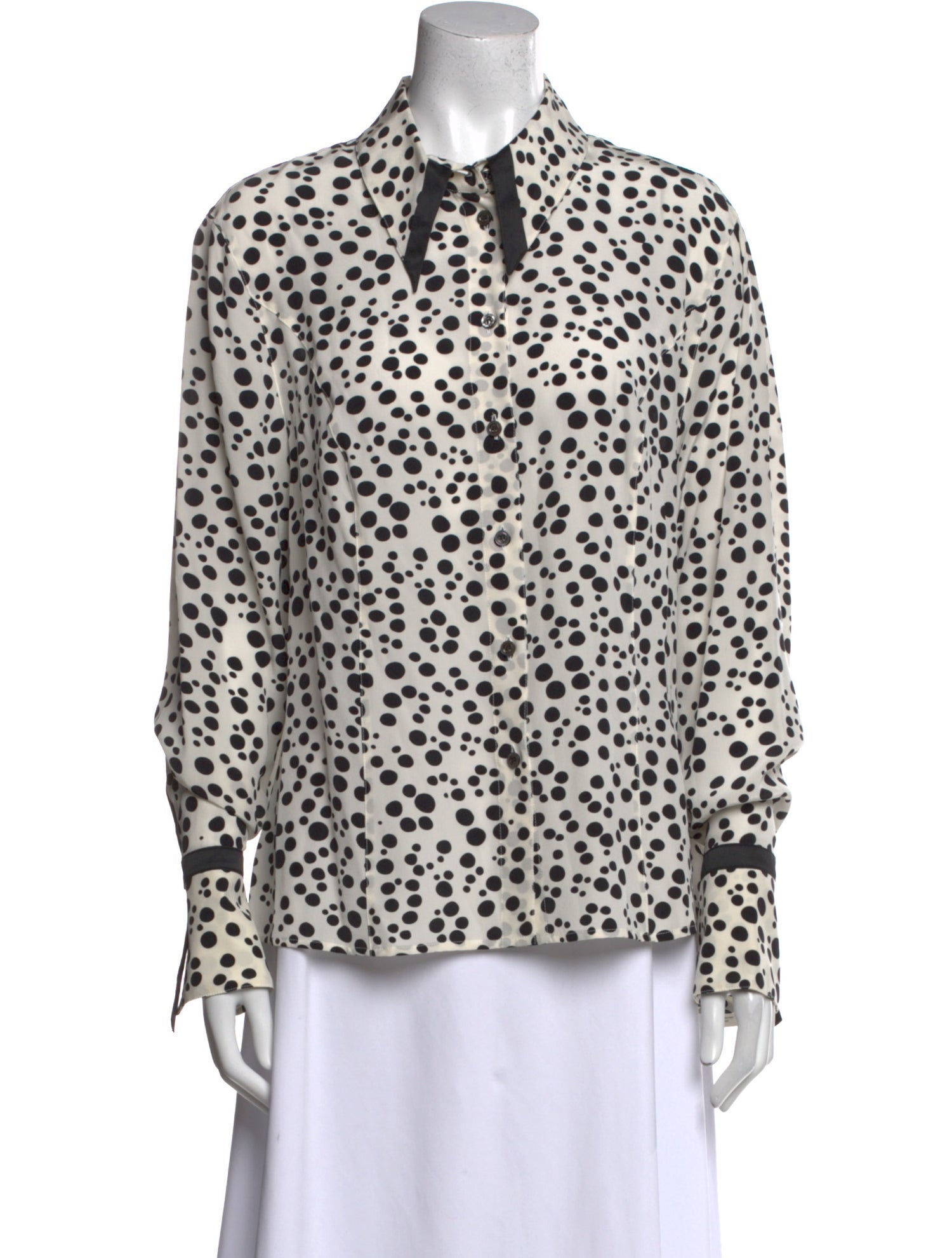 Escada Silk Printed Button-Up Top