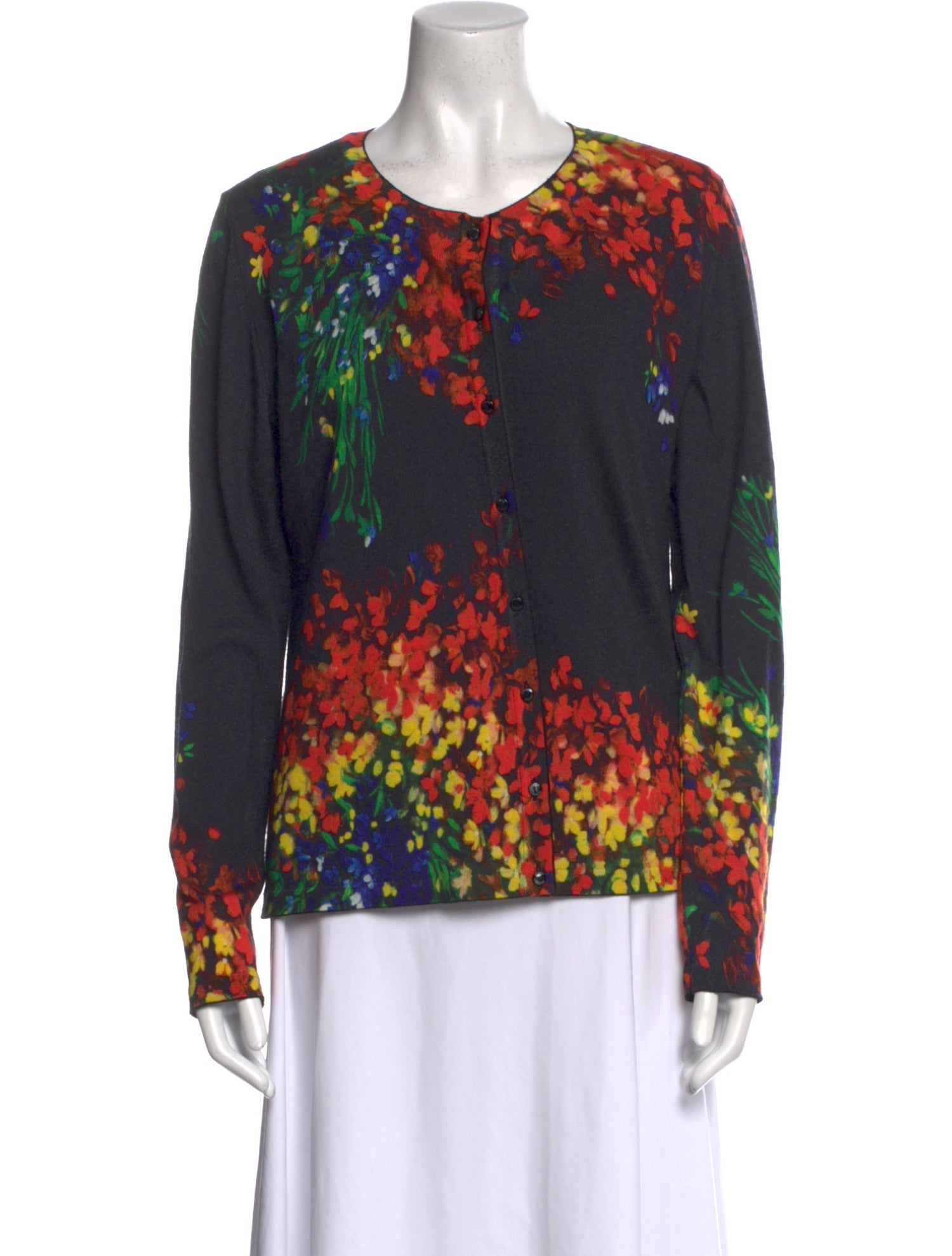 Escada Virgin Wool Printed Sweater