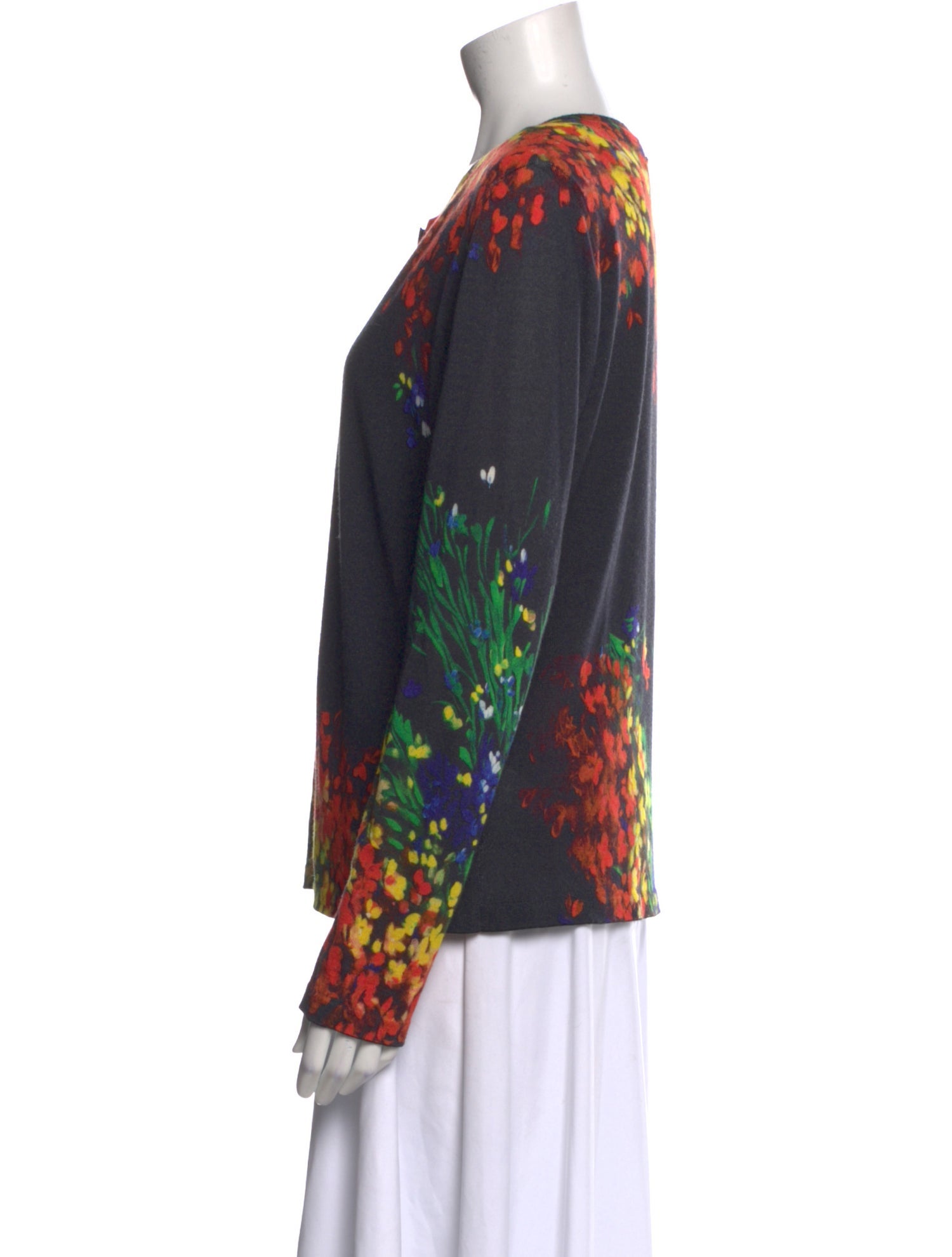 Escada Virgin Wool Printed Sweater