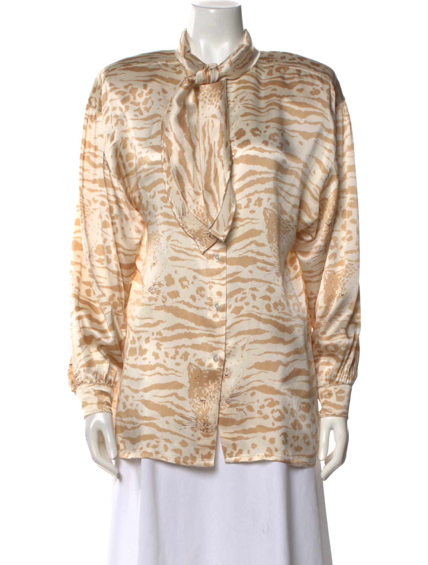 Escada Silk Printed Button-Up Top