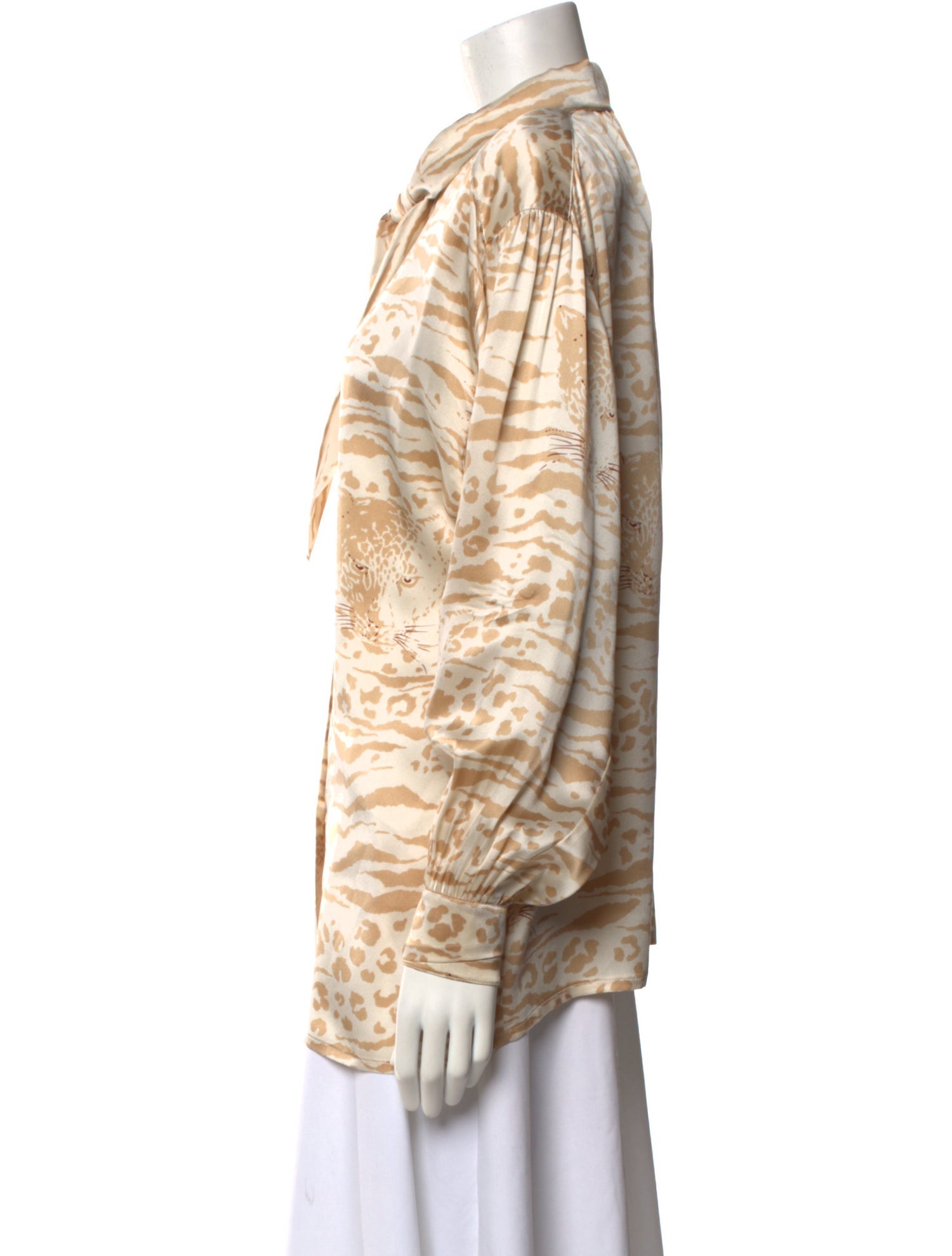 Escada Silk Printed Button-Up Top