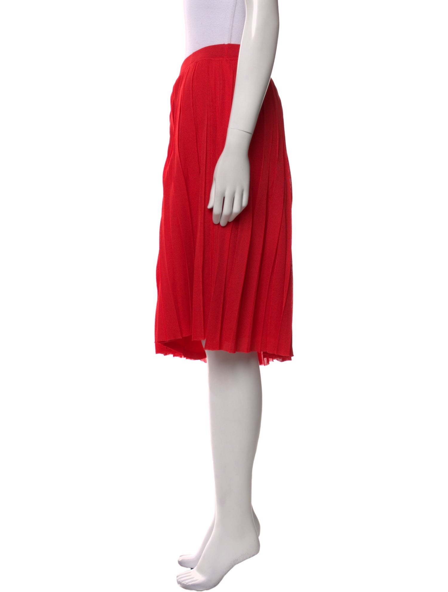 Escada Pleated Accents Knee-Length Skirt