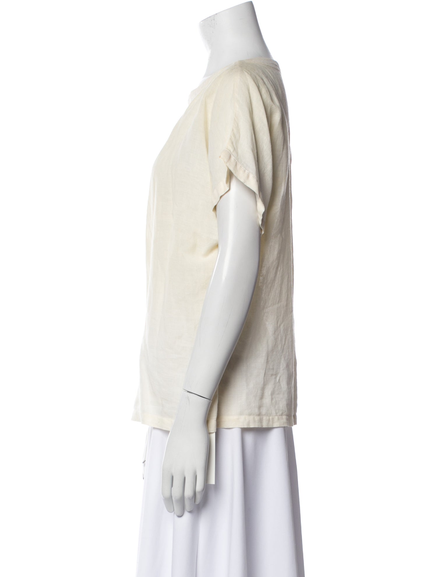 Escada Bateau Neckline Short Sleeve Blouse