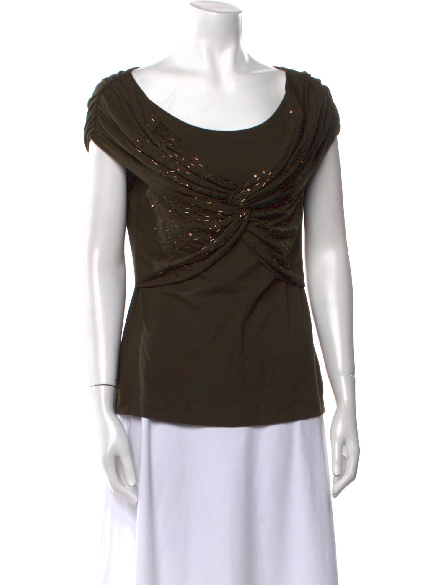 Escada Scoop Neck Short Sleeve Top