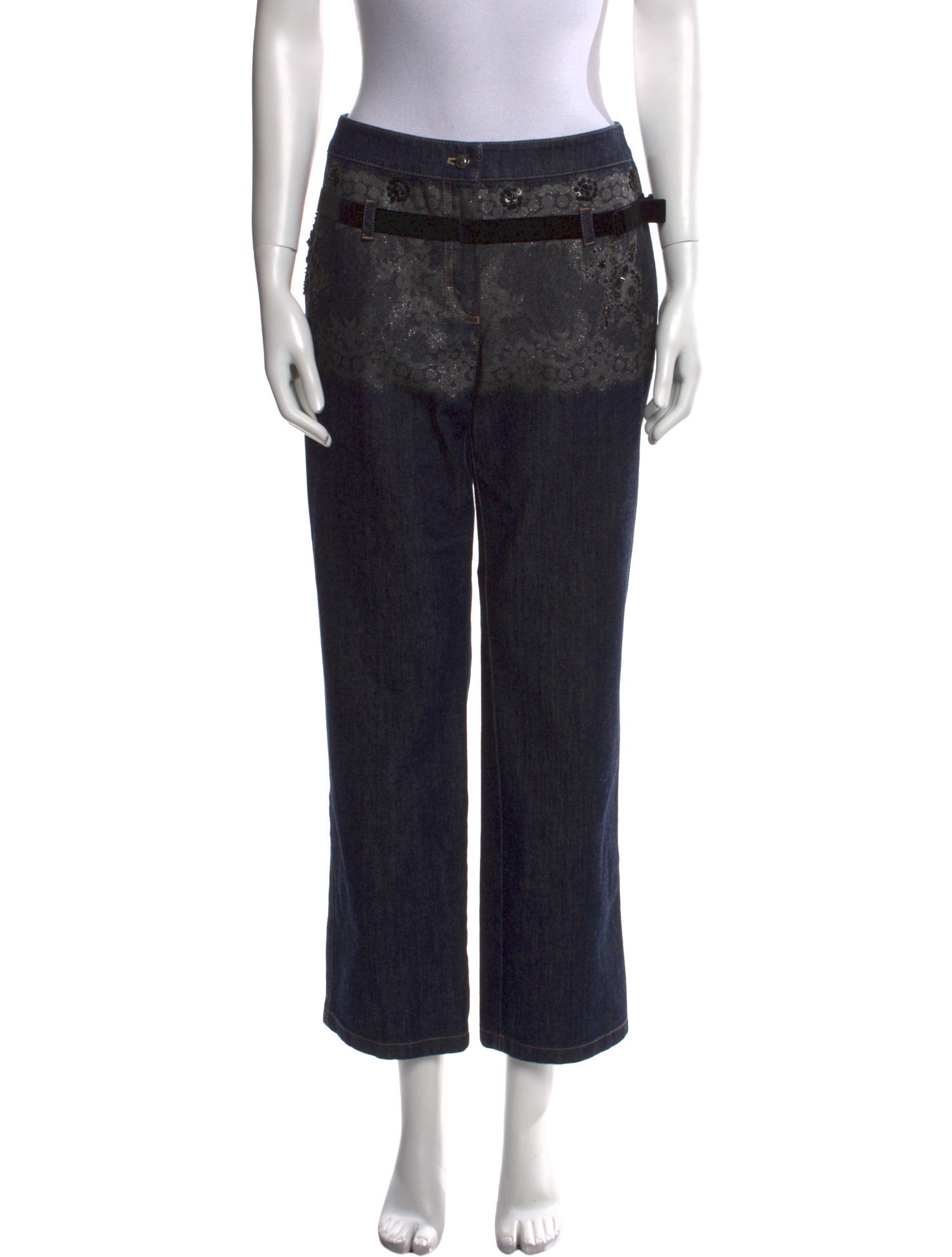 Escada Mid-Rise Straight Leg Jeans