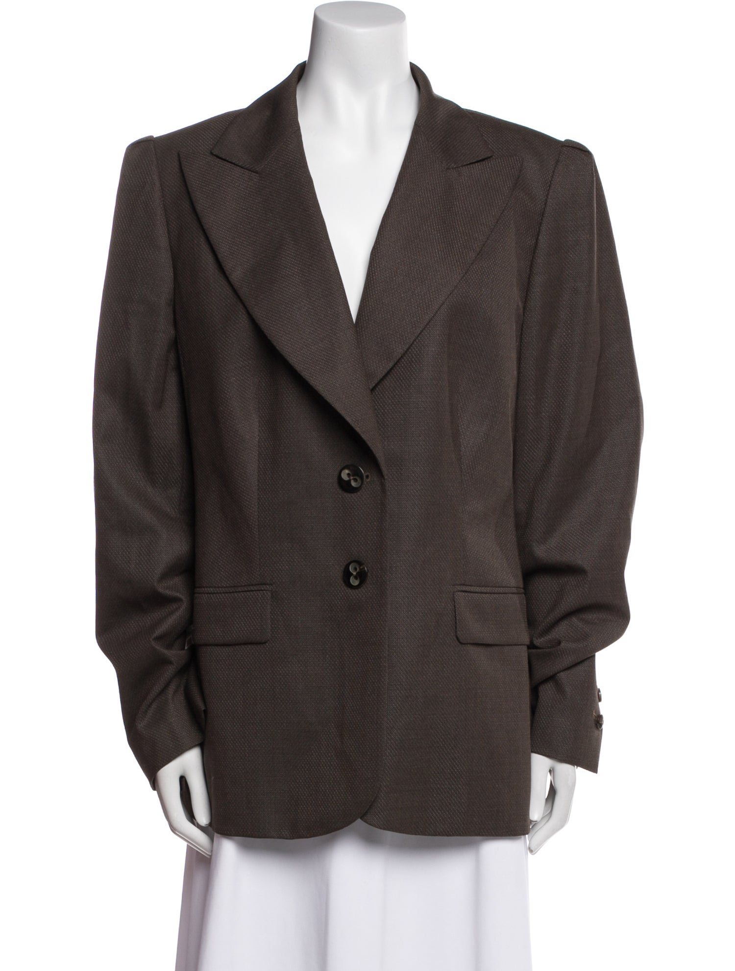 Escada Virgin Wool Colorblock Pattern Jacket
