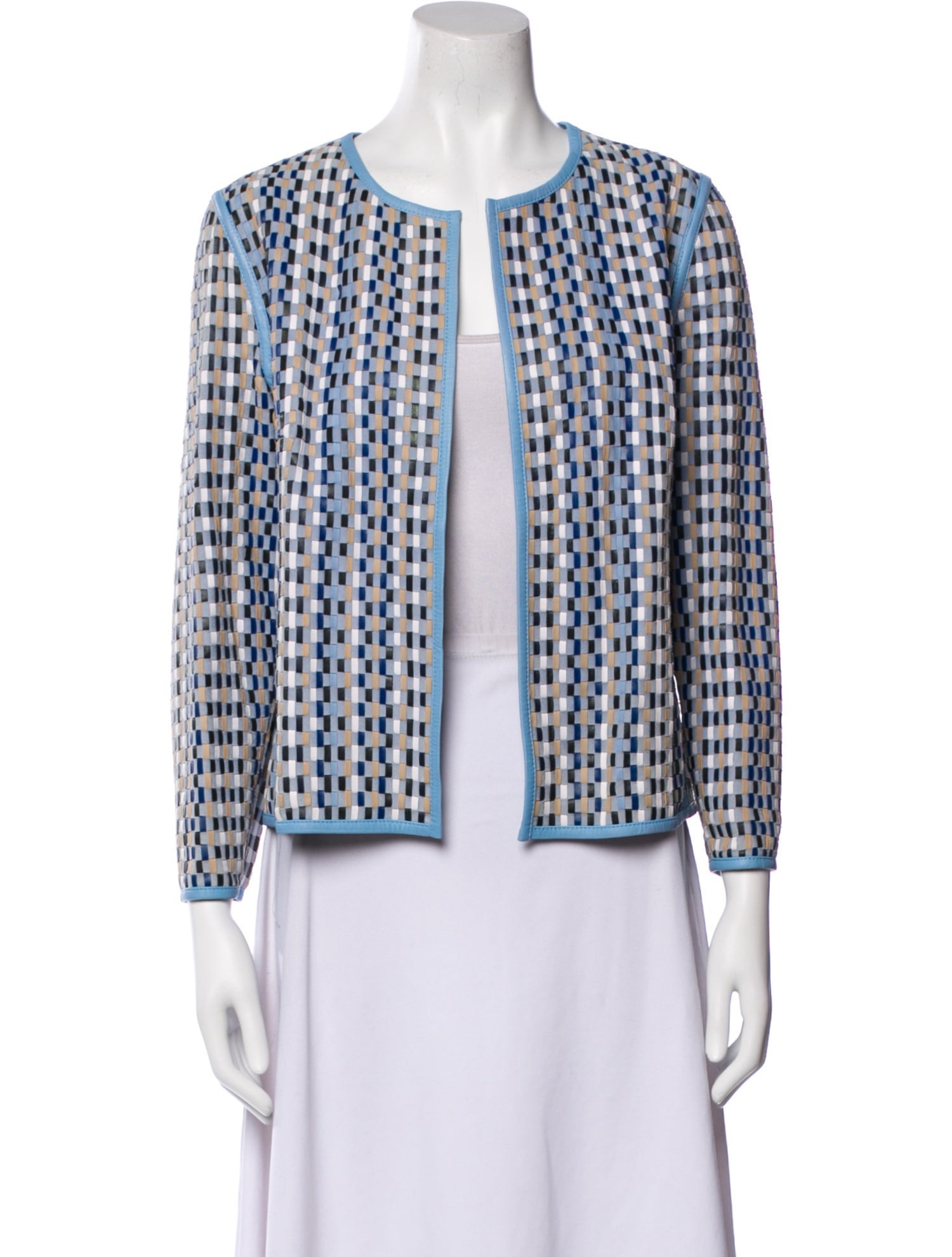 Escada Leather Printed Evening Jacket