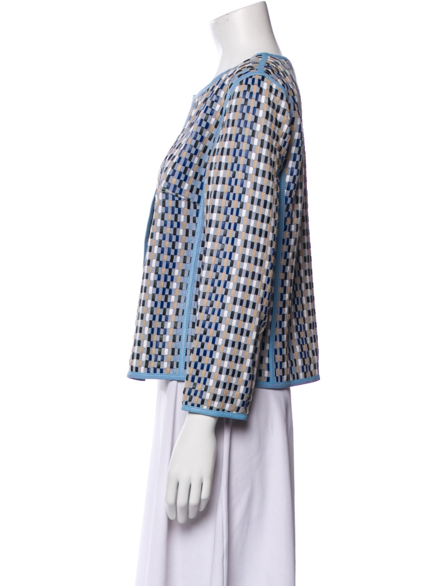 Escada Leather Printed Evening Jacket