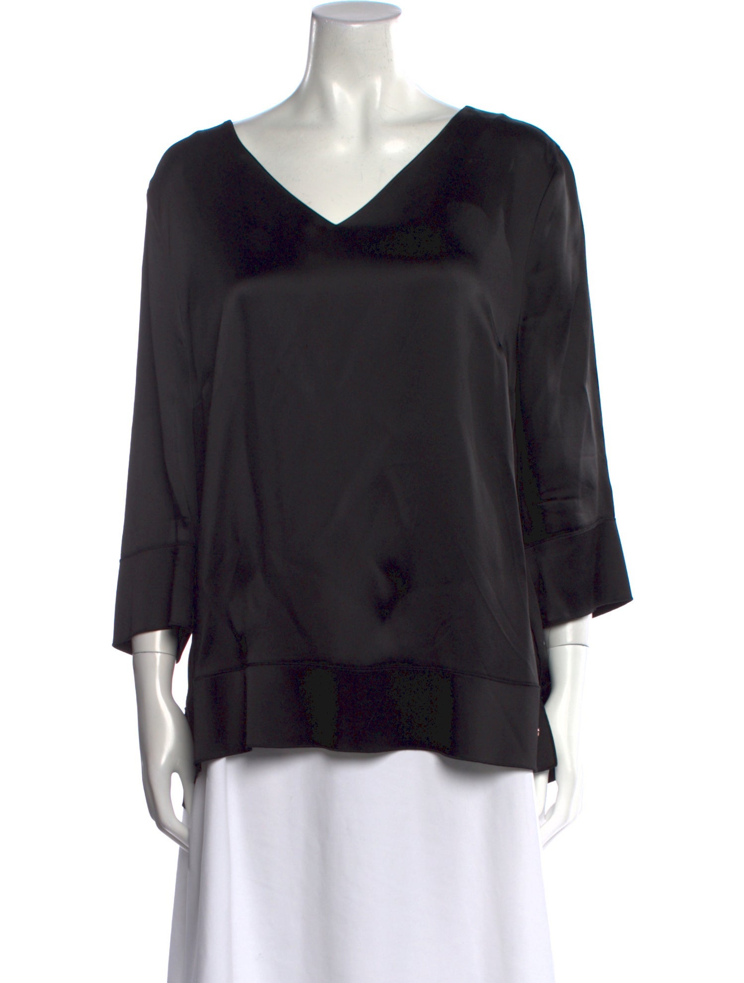 Escada V-Neck Three-Quarter Sleeve Blouse