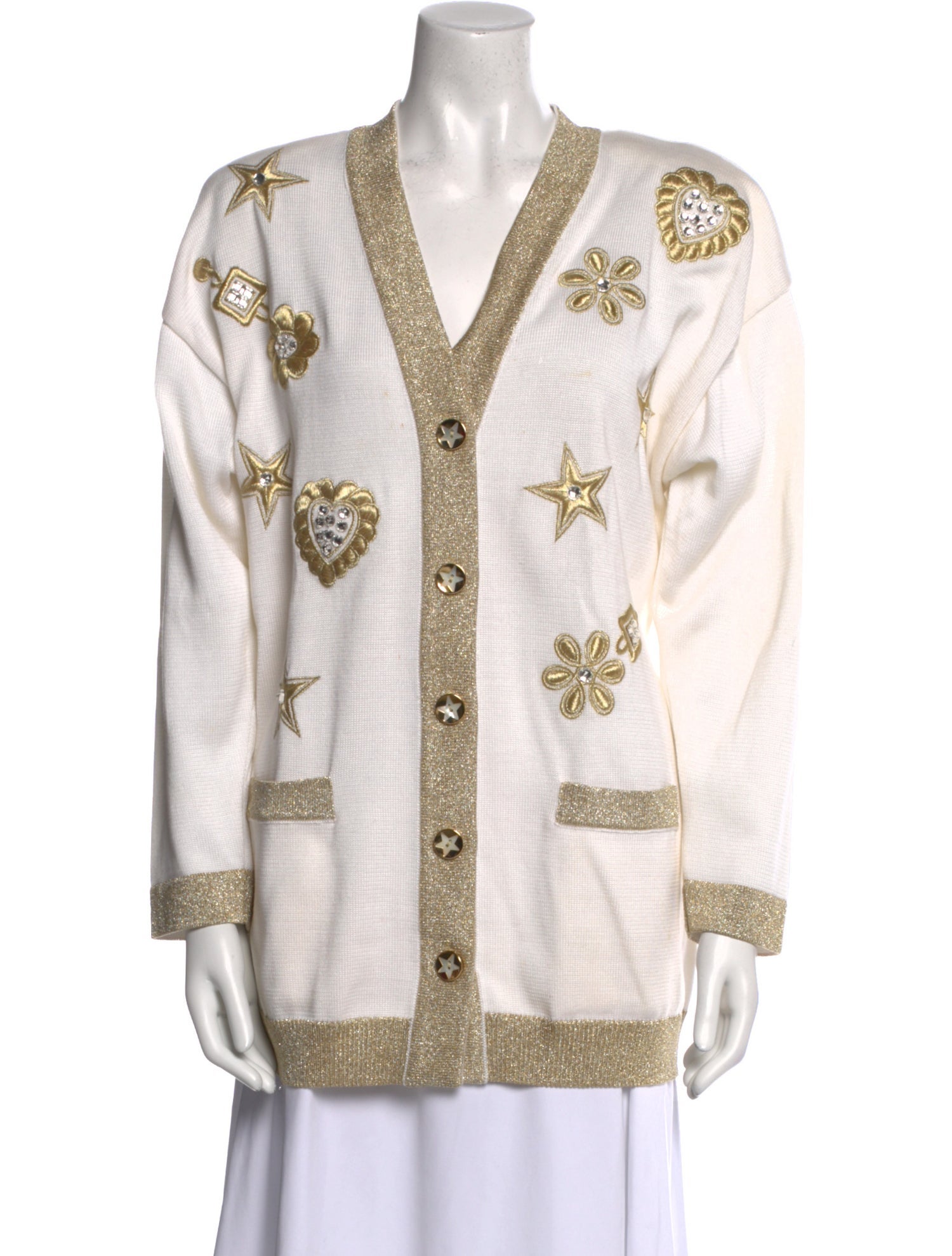 Escada Printed V-Neck Sweater