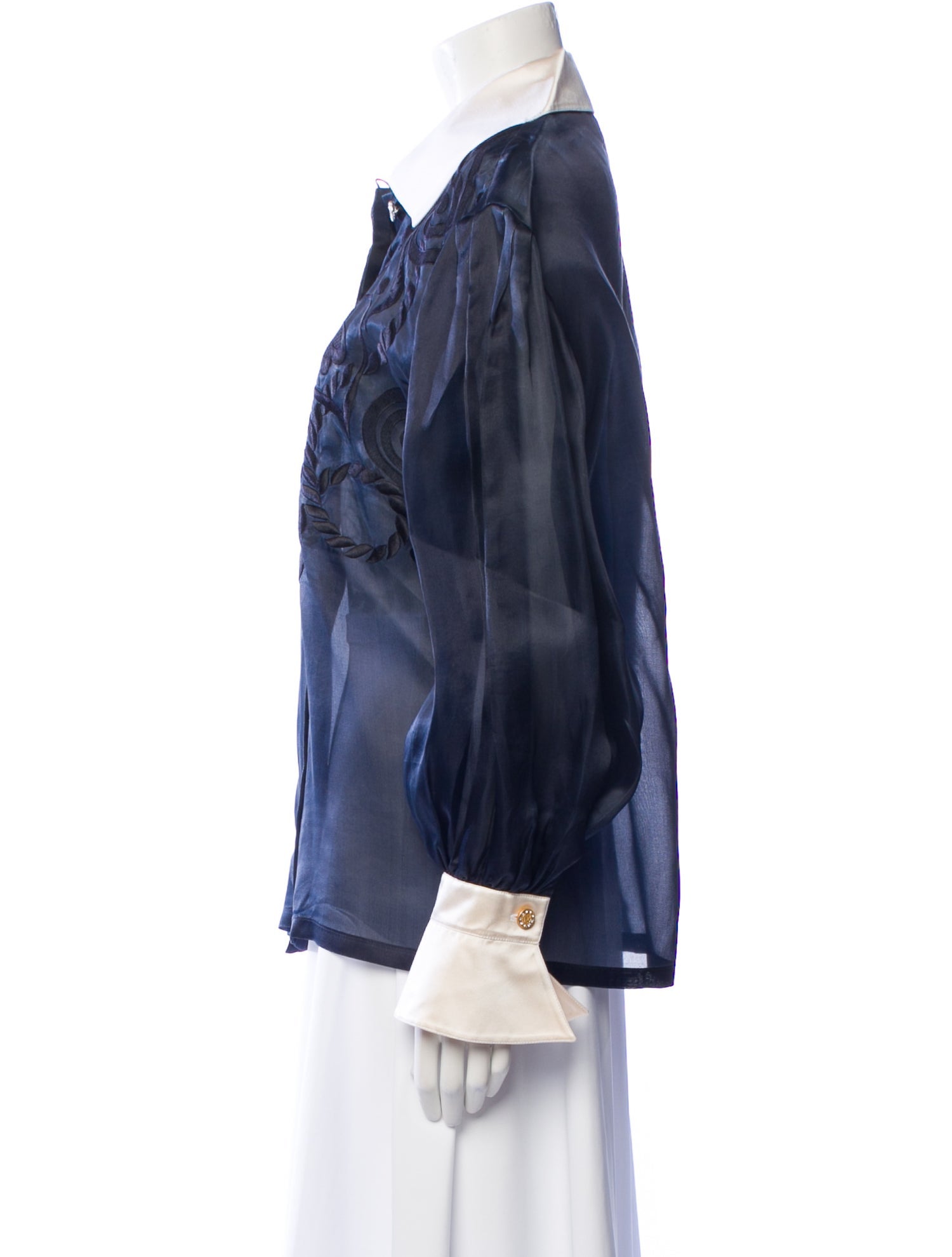 Escada Wool Long Sleeve Blouse