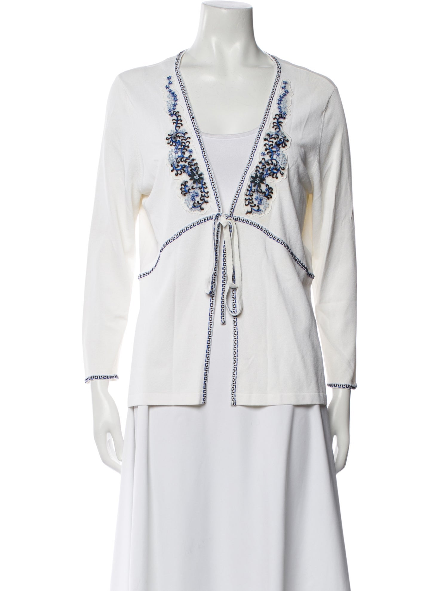 Escada Embroidered Accent Robe