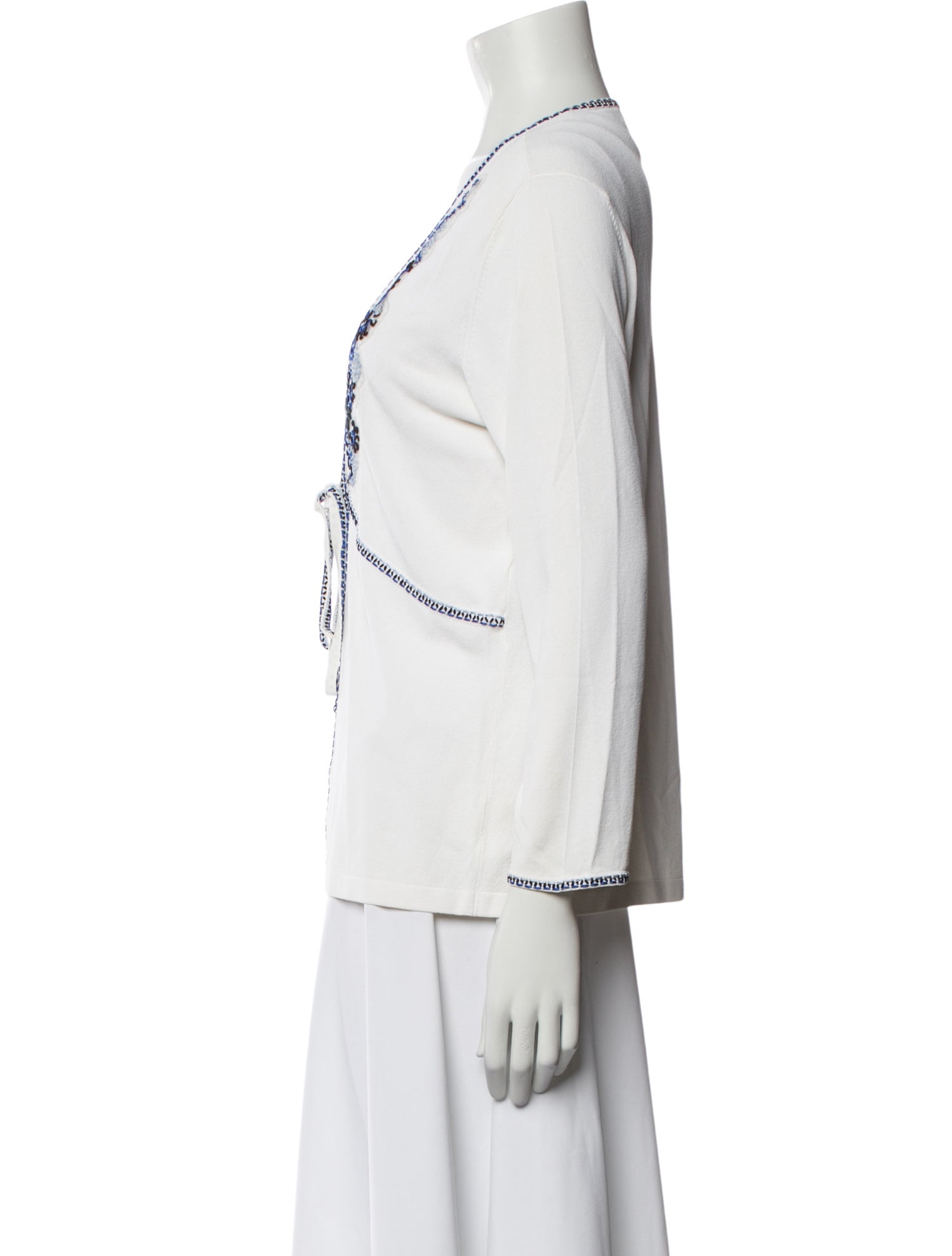 Escada Embroidered Accent Robe