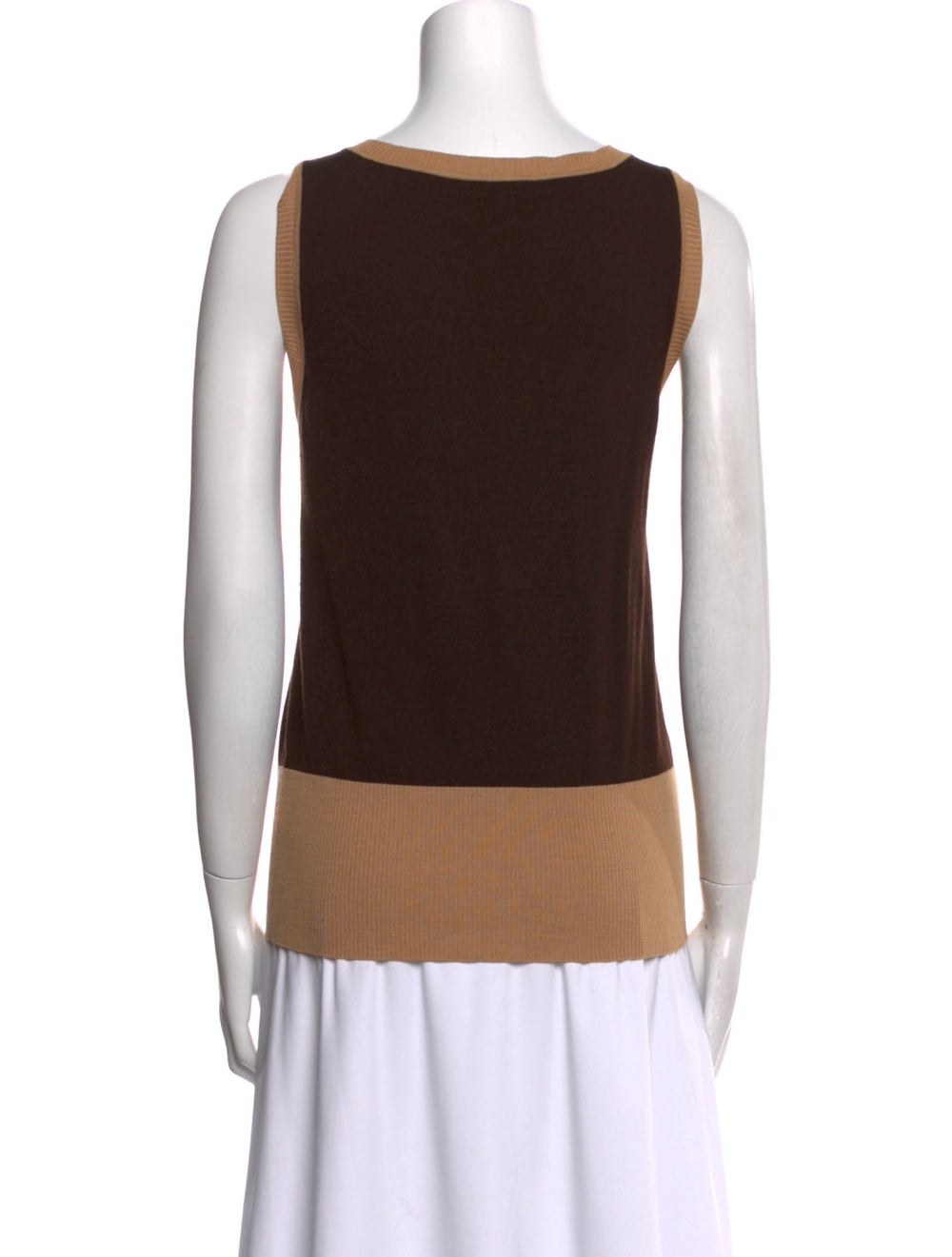 Escada Wool Colorblock Pattern Top - image 3