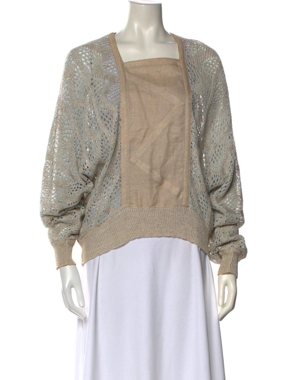 Escada Pullover Neutrals Printed Long Sleeve with… - image 1