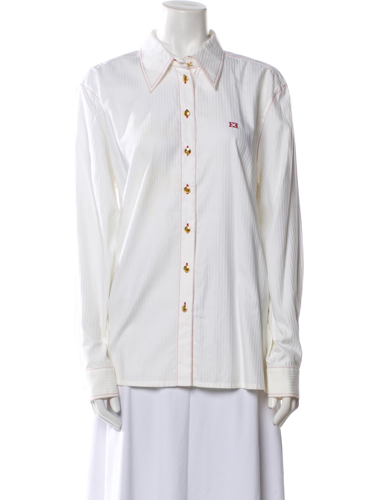 Escada Vintage Long Sleeve Button-Up Top
