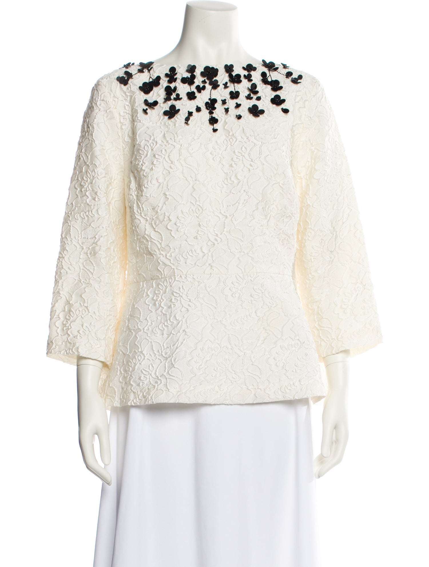 Escada Silk Lace Pattern Blouse