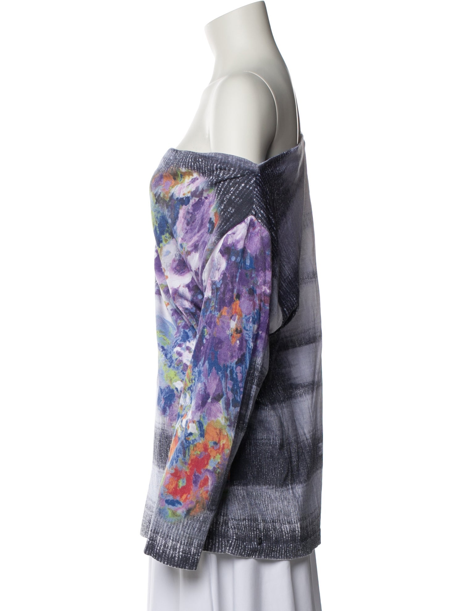 Escada Floral Print Square Neckline Tunic